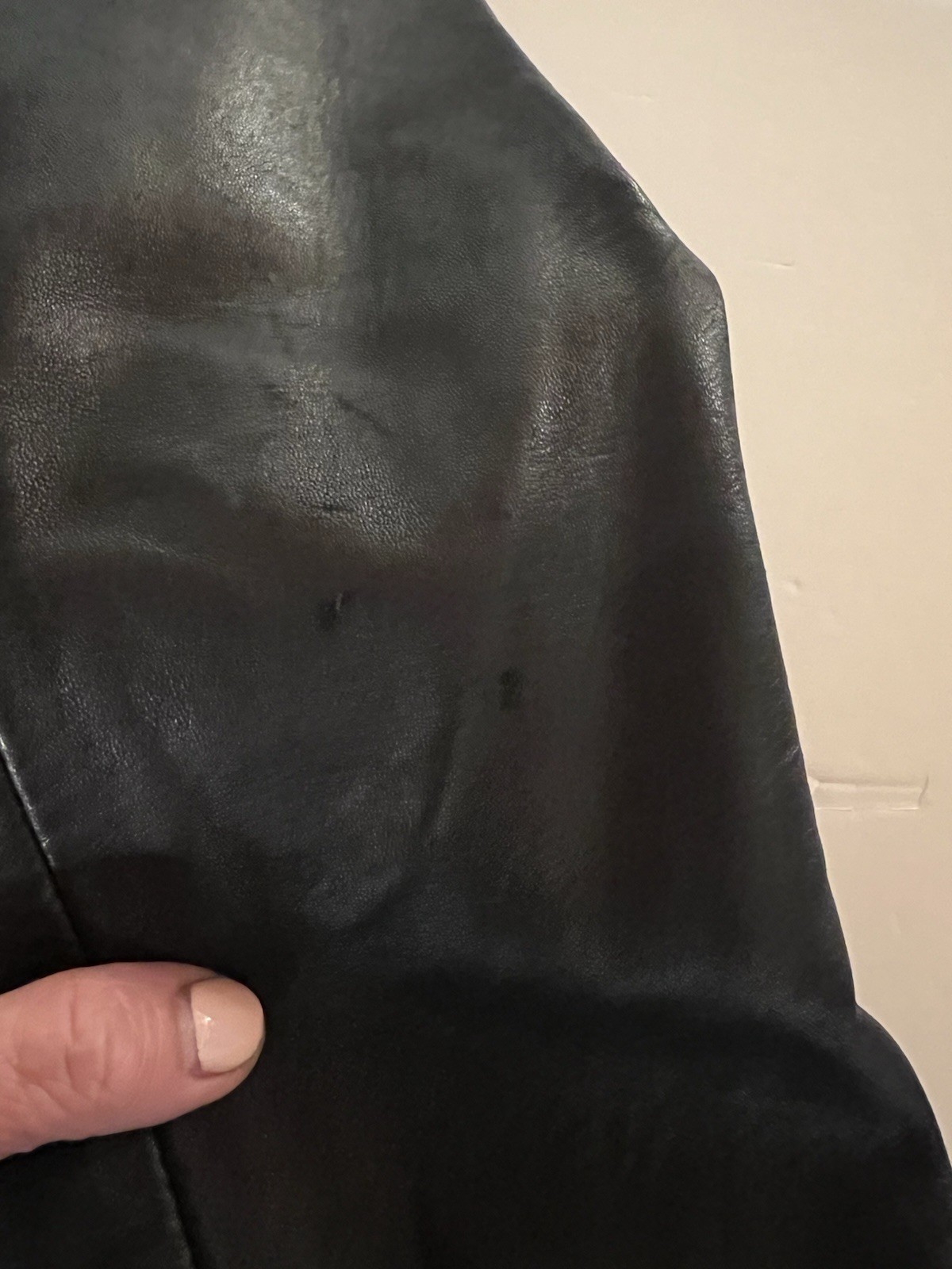 Vintage 80s Casual Corner GORGEOUS black leather car coat M retro streetwear