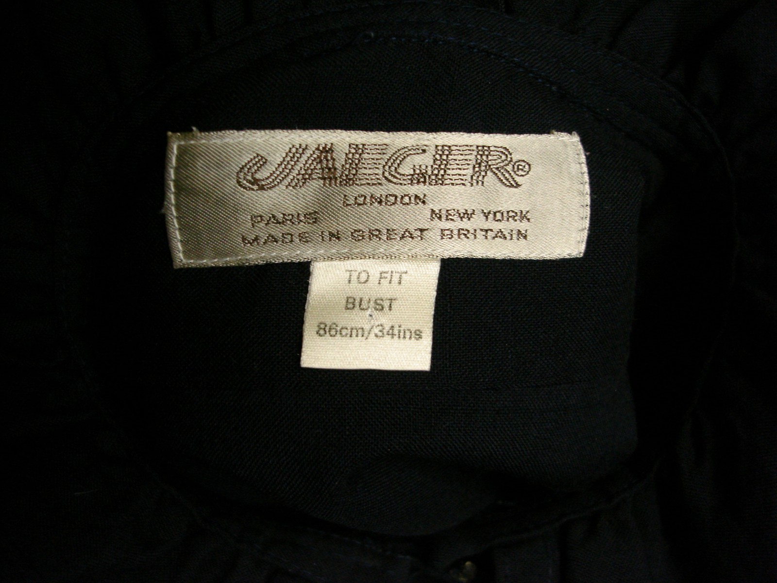 Vintage JAEGER London 100% Wool Blouse and Skirt in Navy