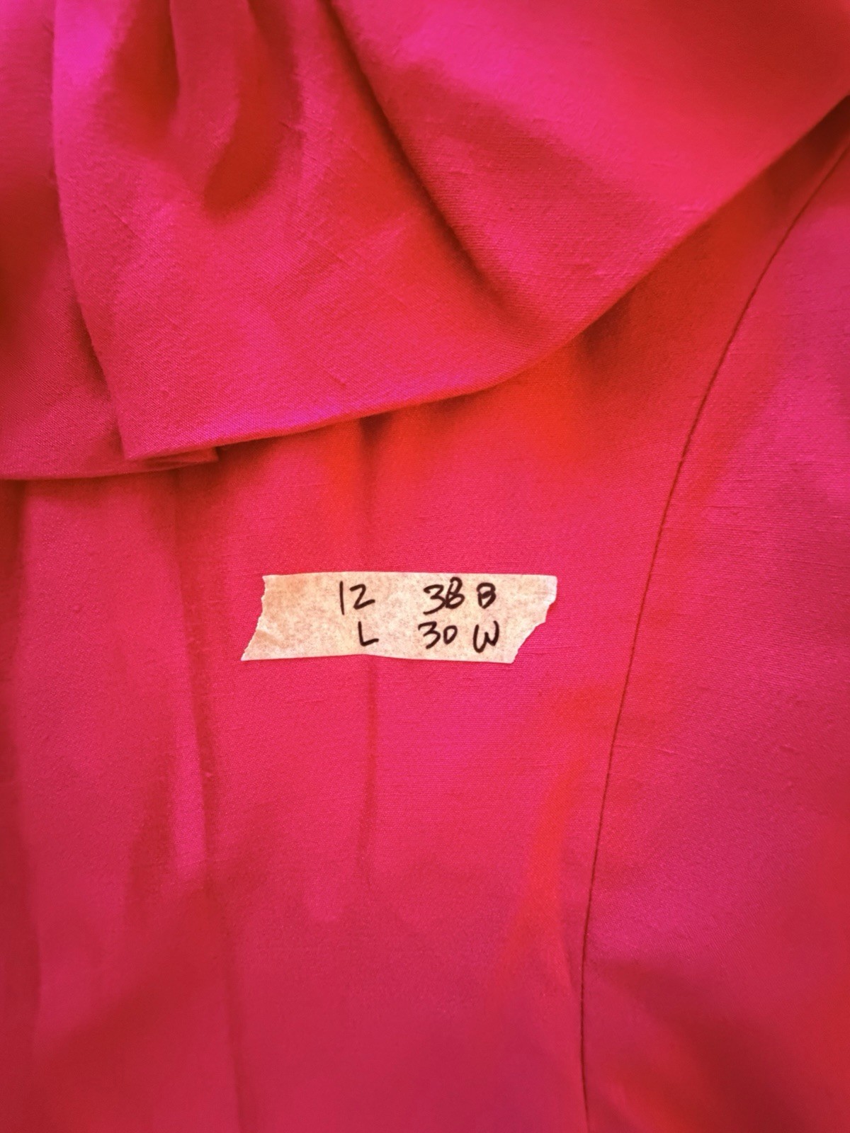 Vintage 80s 2-Piece Watters & Watters SZ 12 Hot Pink Jacket Skirt Suit