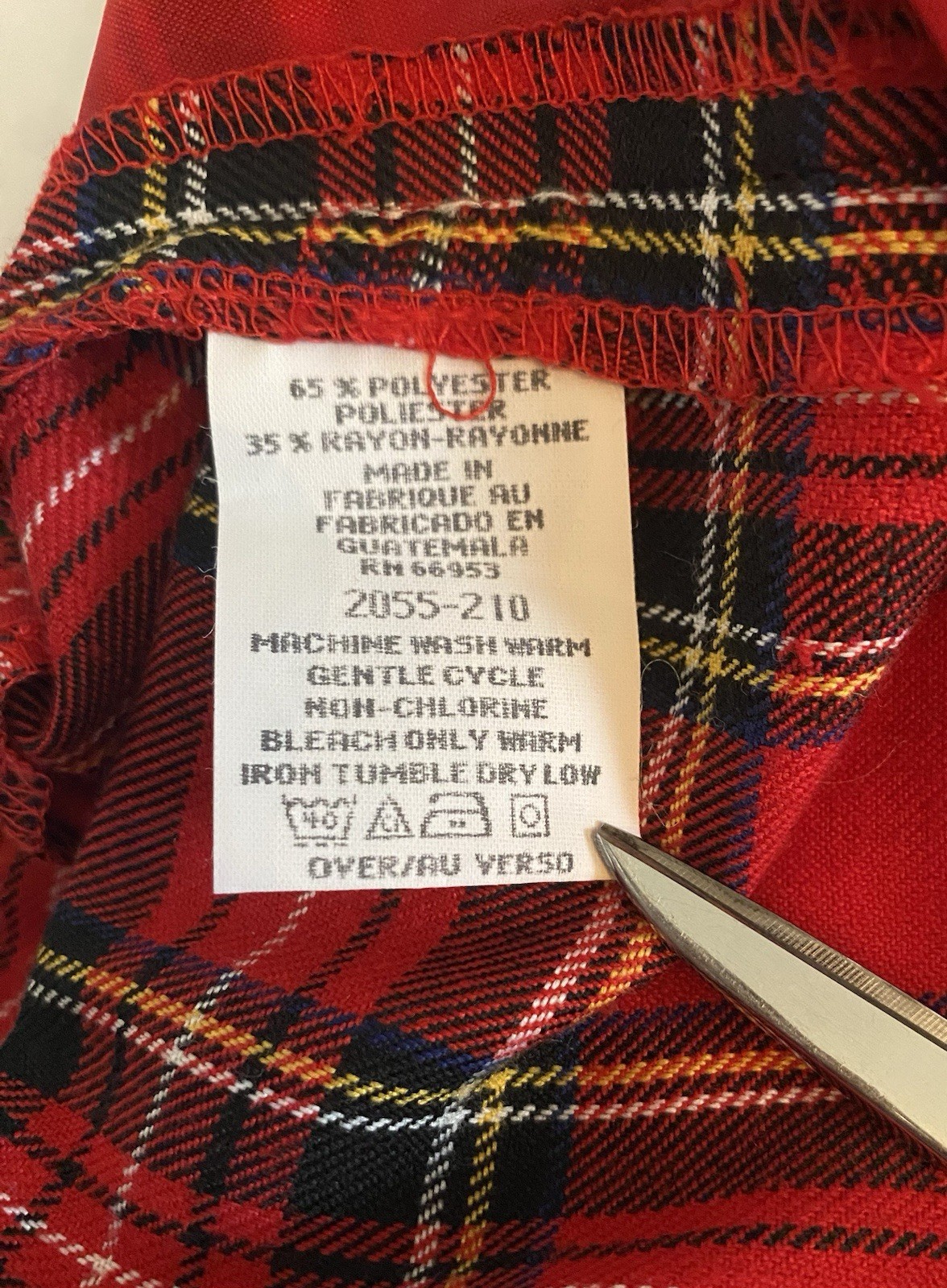 Leslie Fay High Waist Red Tartan Plaid Shorts Preppy City Classic Vintage Sz 16