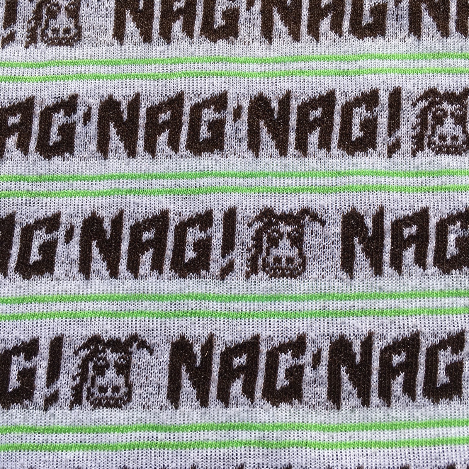 NAG NAG NAG T Shirt Top All Over Print Pattern Tee Striped Donkey Horse