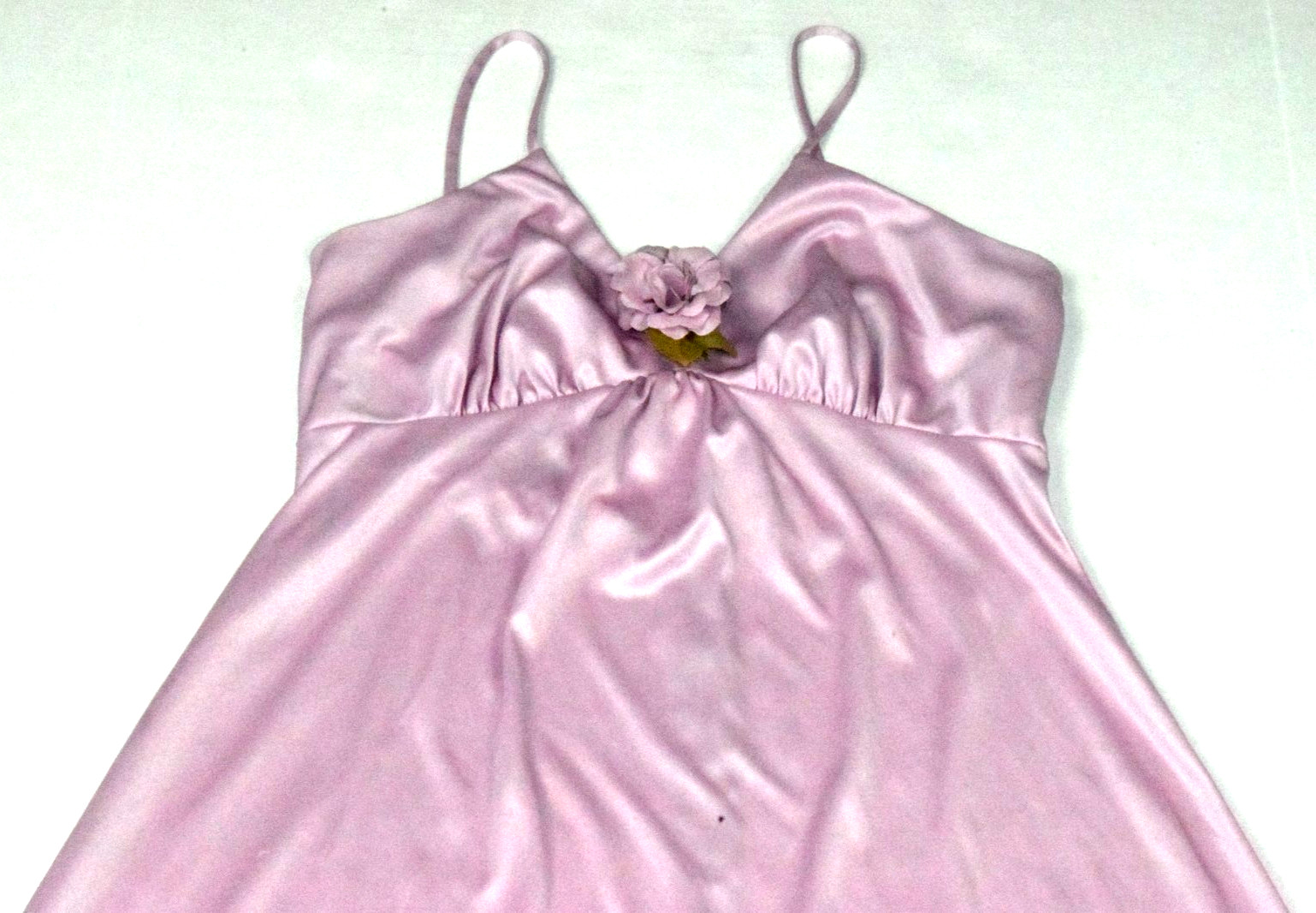 Vintage Nightgown JC Penney Fashions Size S 70s 0s Shimmery Purple Rose Maxi