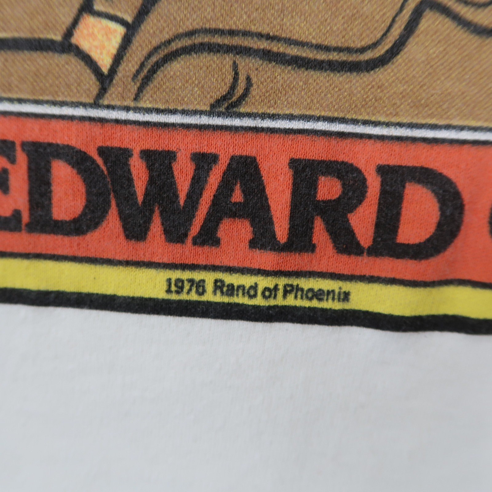 Vintage 70s 1976 Rand of Phoenix Edward G Robinson T-Shirt Womens M Actor White