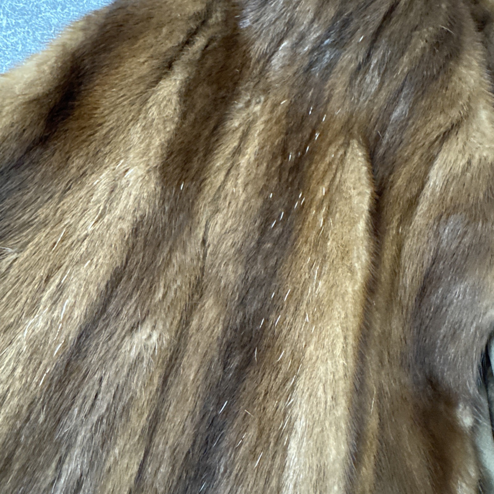 Vintage Wm H Block Brown Fur Cape Jacket Coat Fur Salon One Size