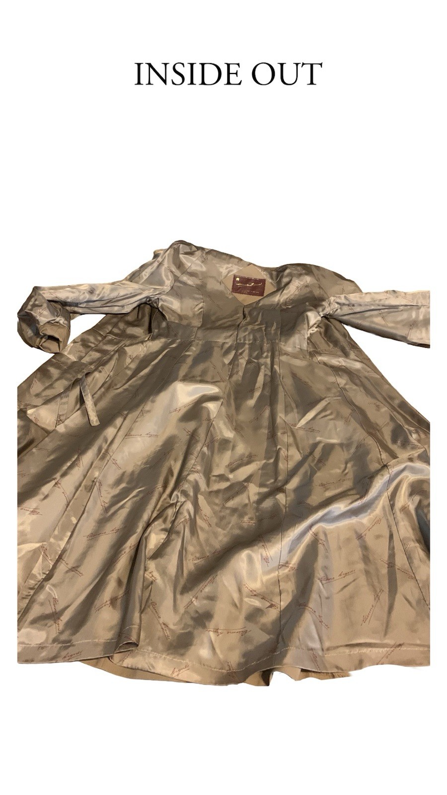 ETIENNE AIGNER VINTAGE 1970’S BROWN & BURGUNDY TRENCH COAT SZ 10