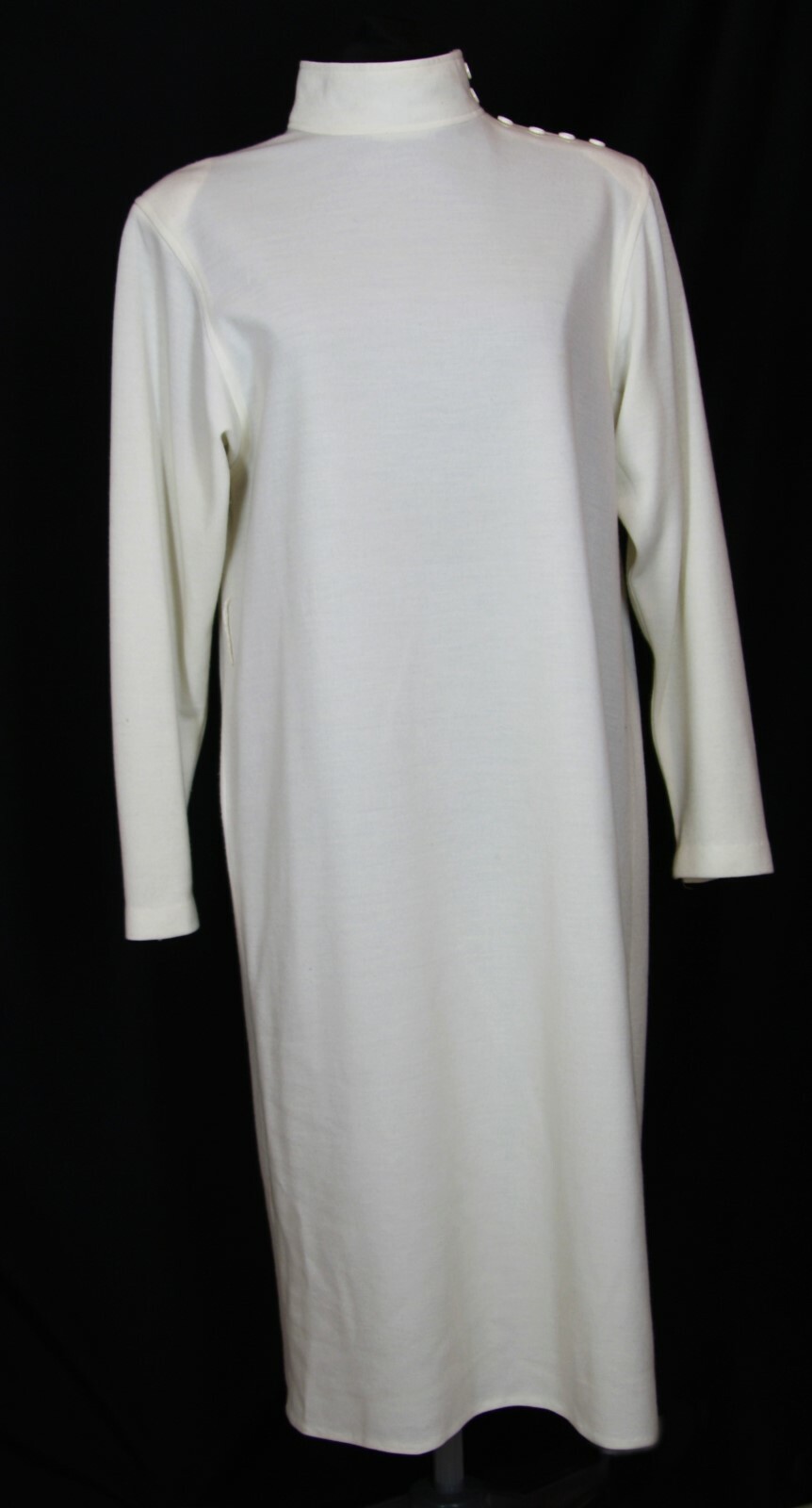 Vintage ivory cream Checkaberry dress Size 4 S knit office secretary