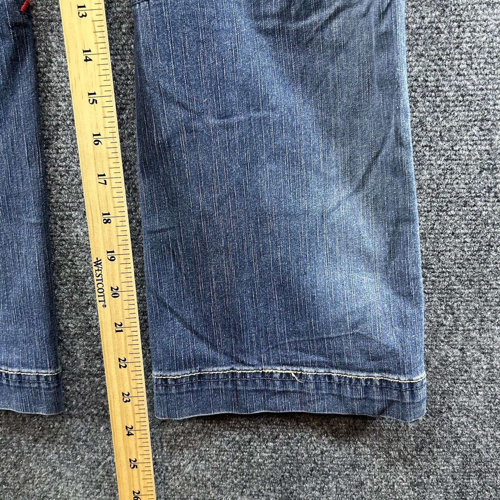 Vtg Ecko Red Jeans Jrs 7 Bootcut Logo Embroidered Low Rise Hip Hugger Y2K Grunge