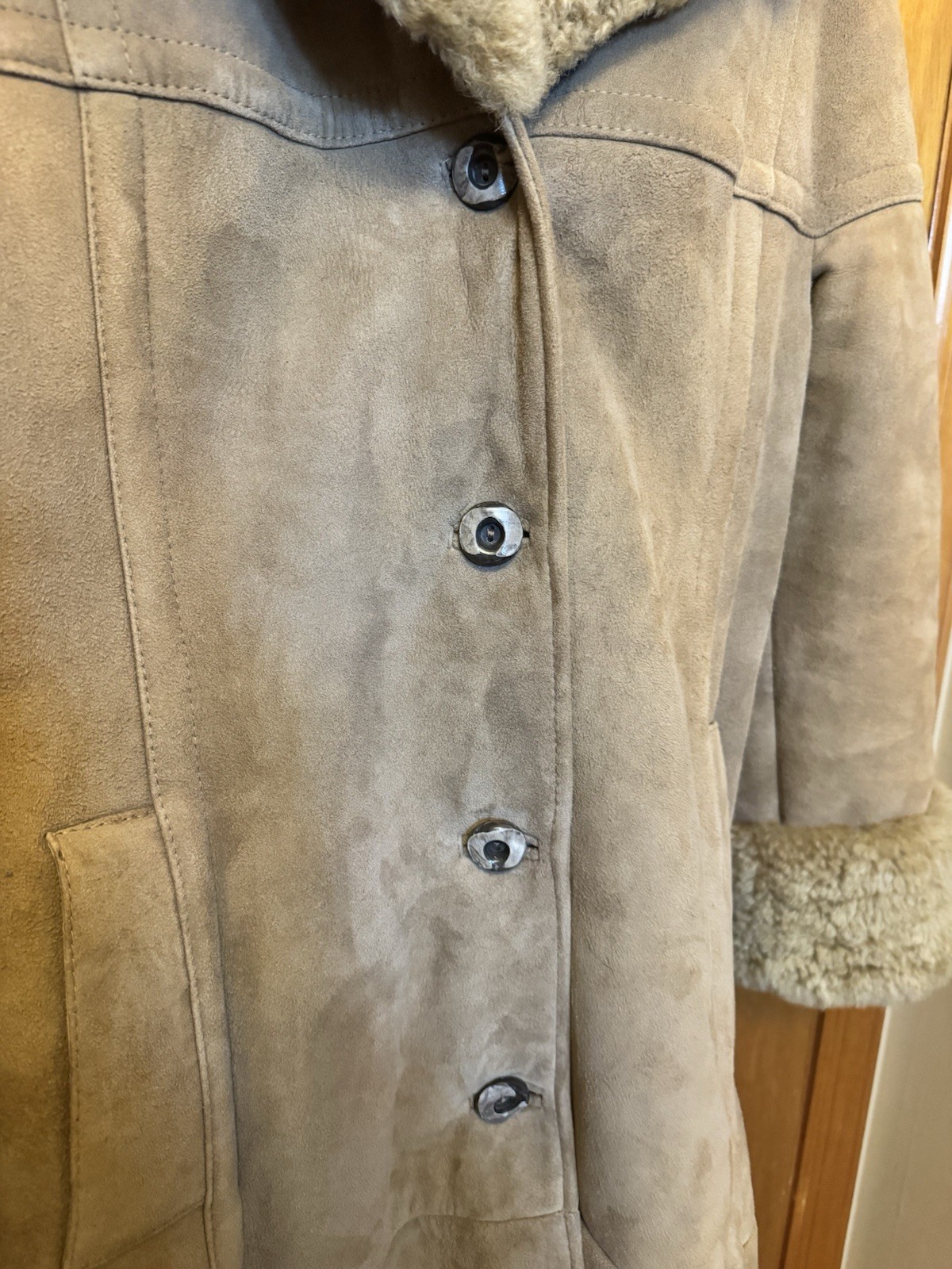 REAL VINTAGE Samband Of Iceland Shearling Lamb Penny Lane Full Length Coat