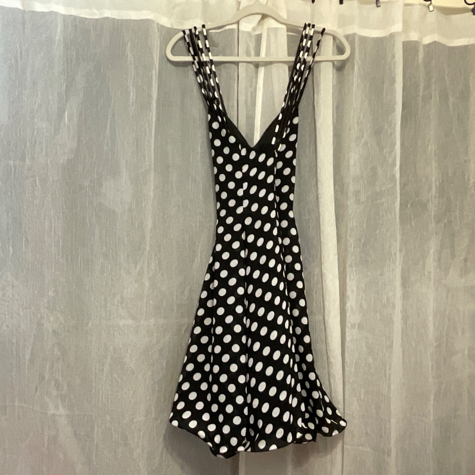 Vintage Rockabilly 70’s Swing Style Polka Dot Flare Dress
