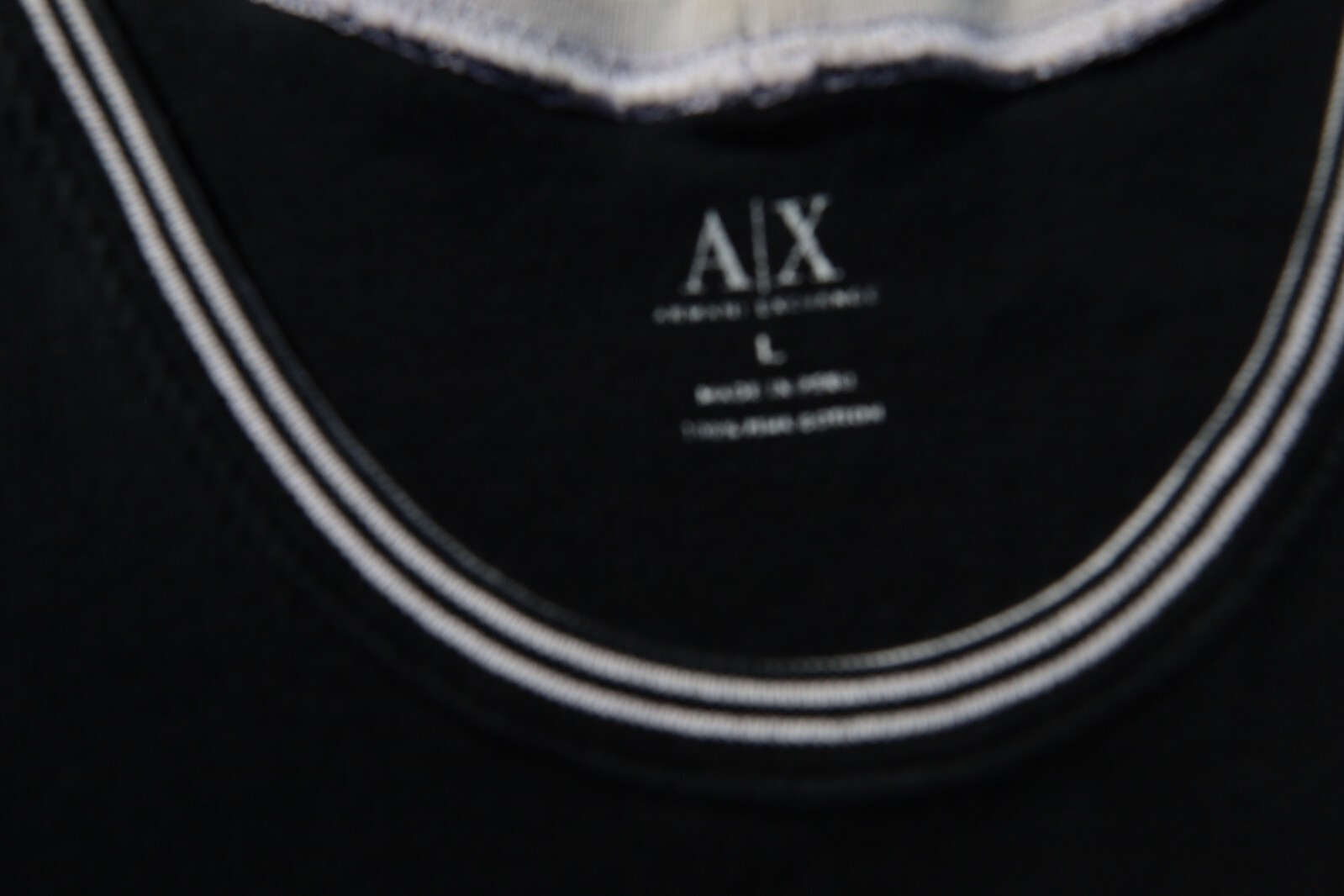 Vintage 90s Armani Exchange T-Shirt black white Tank Top sewn block AX logo L