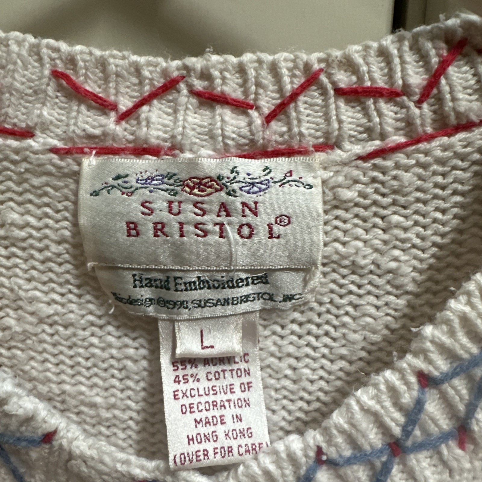 1990s Americana Two Sweaters Patchwork Susan Bristol Cambridge Country StoreREAD