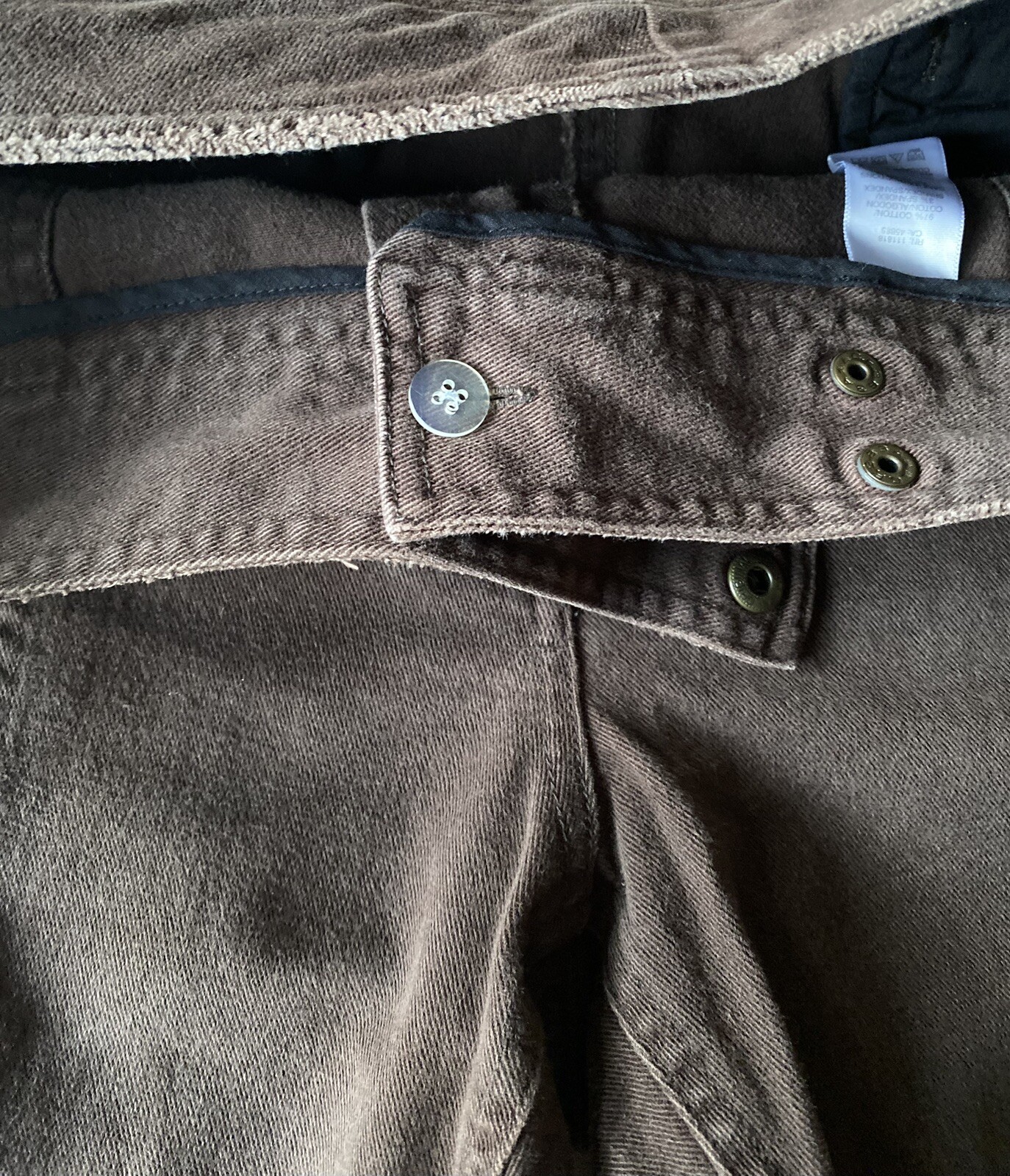 Michael Kors VTG Y2K Womens Flared Pant Size 14/28 Brown Low Rise Stretch Casual