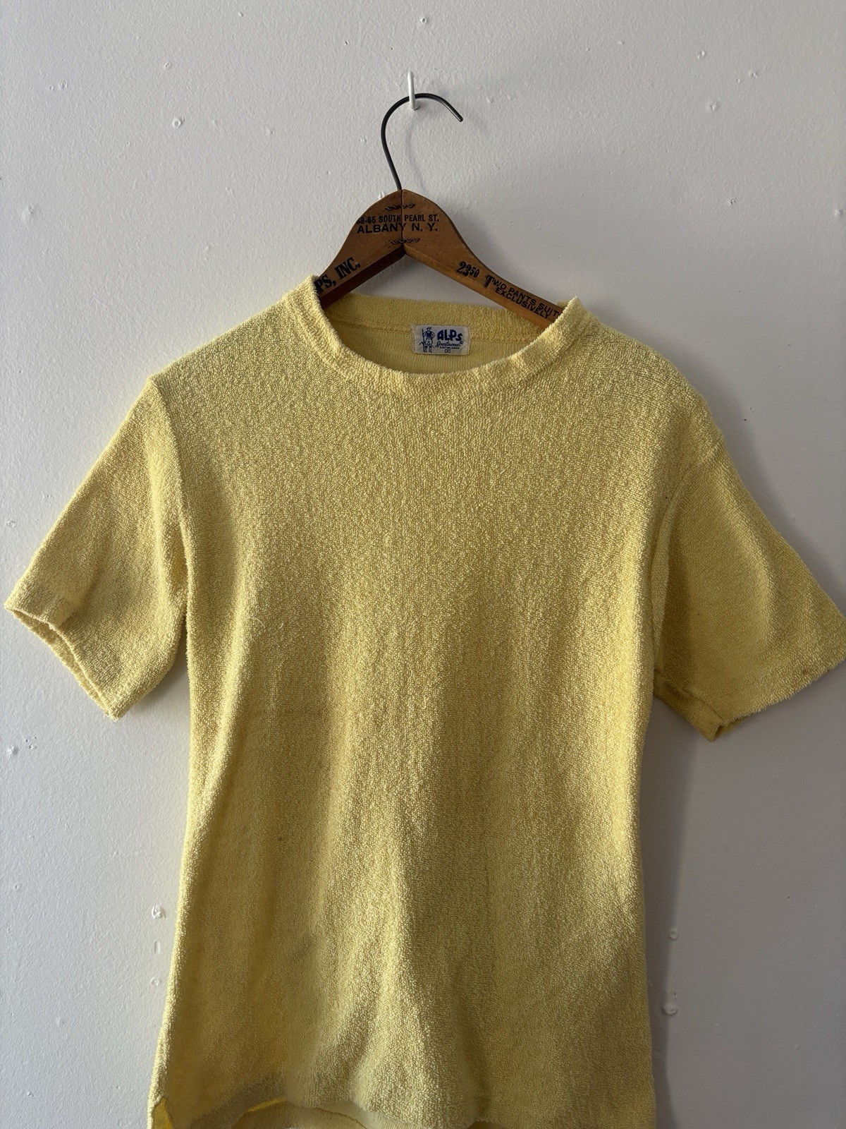 Vintage 50s 60s Alps Sportswear Terry Cloth T Shirt Tiki Surfer Unisex Small