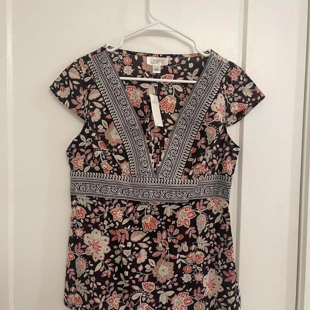 Y2K Style Boho Babydoll Ann Taylor Blouse Cottagecore