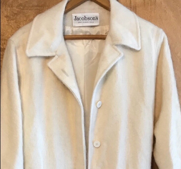 Jacobson By Denise Coat Mohair/Wool Long Vintage Size L Mid-calf Bust 47”
