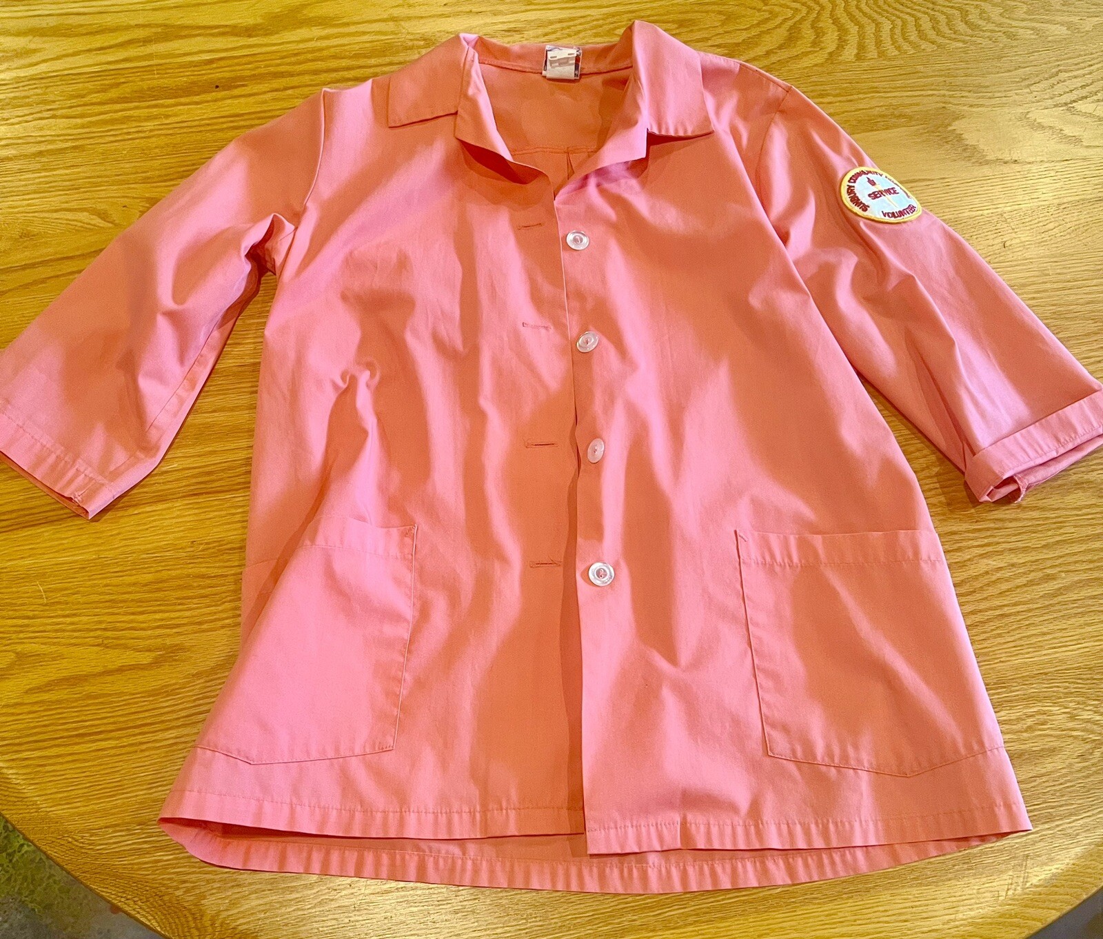 Vtg Fashion Seal Shane Sunbury Community Hospital Volunteer Scrub Shirt Size Med