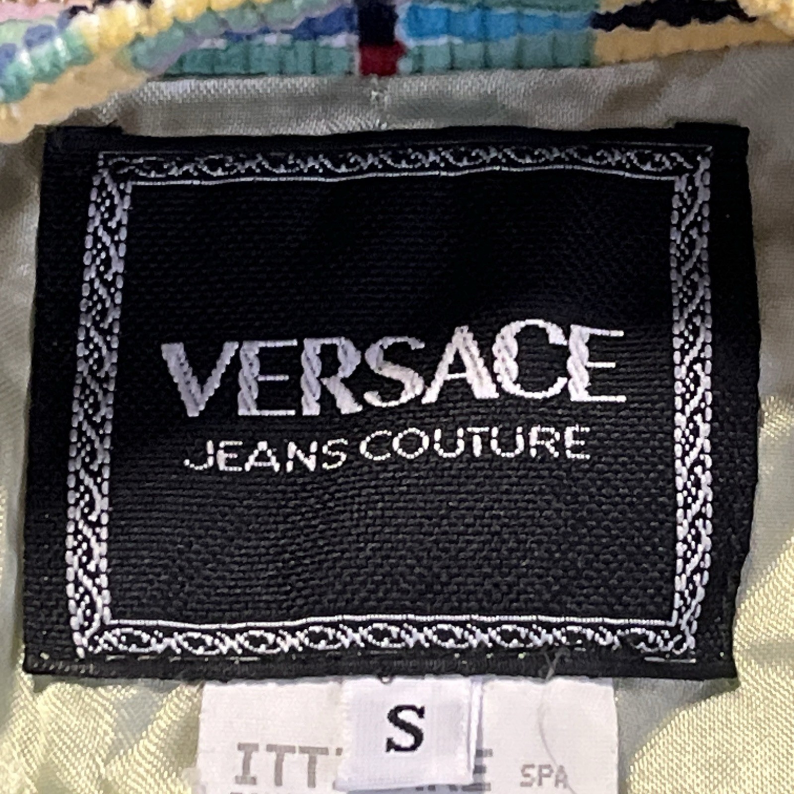 Versace Jeans Couture Vest Women’s Small Vintage Pastel Plaid Corduroy VJC