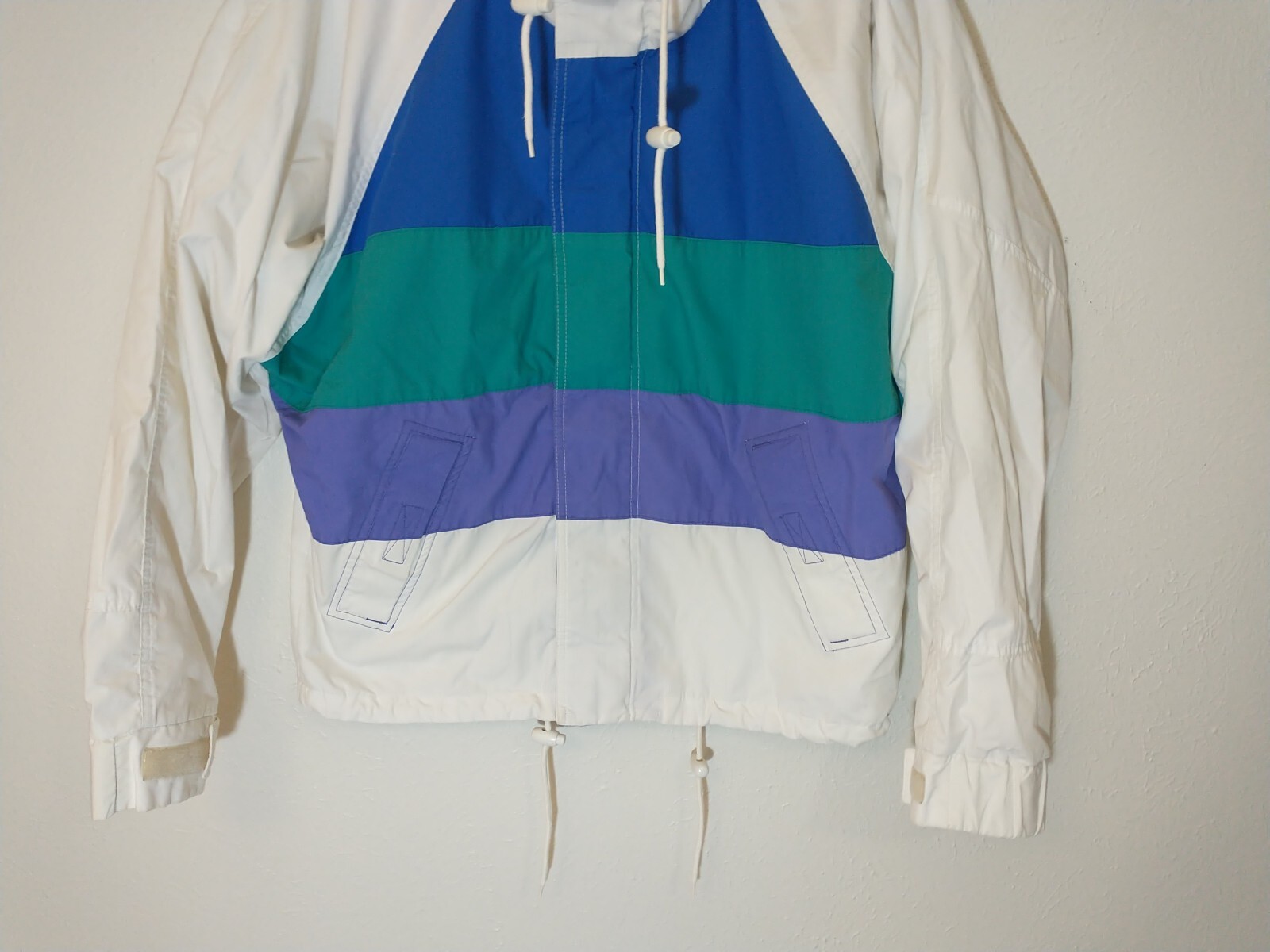 Van Heusen 417 Ski Jacket Snow Board Coat Womens Sz Small Colorblock VTG Retro