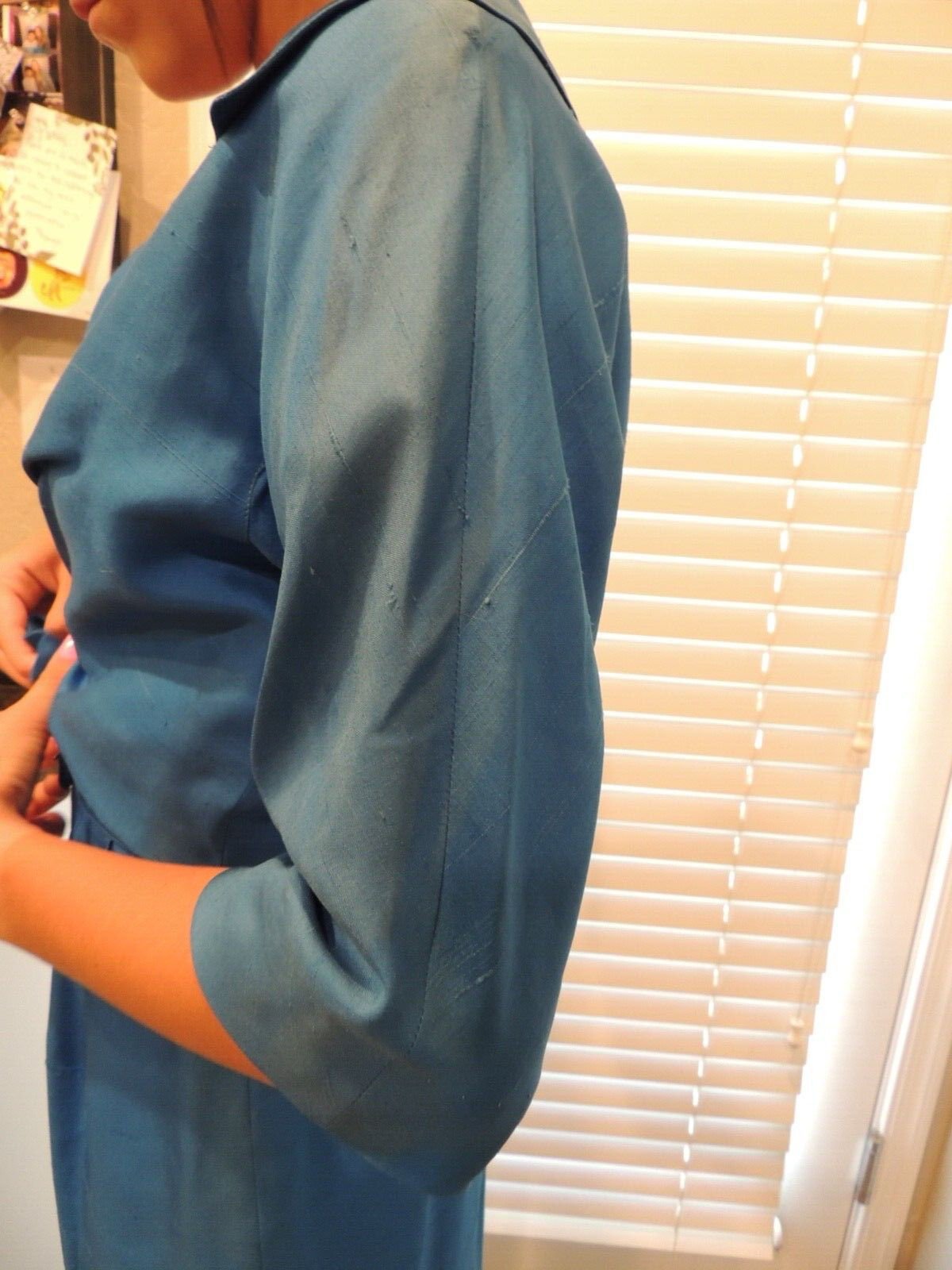 Vintage Alexander Lipton Dress Womens With Jacket Bright Blue