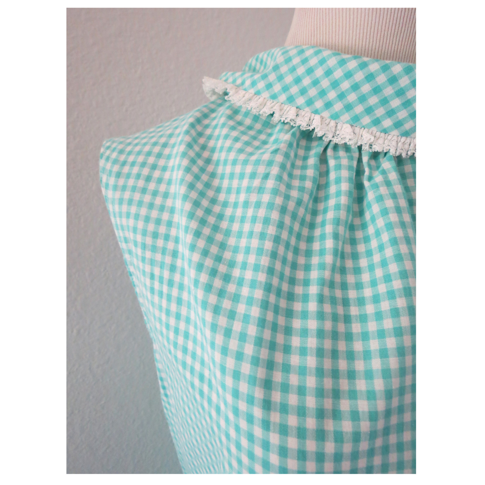 Vintage 60s Gingham Print Romper – Mod Retro Cotton Playsuit – Size Large