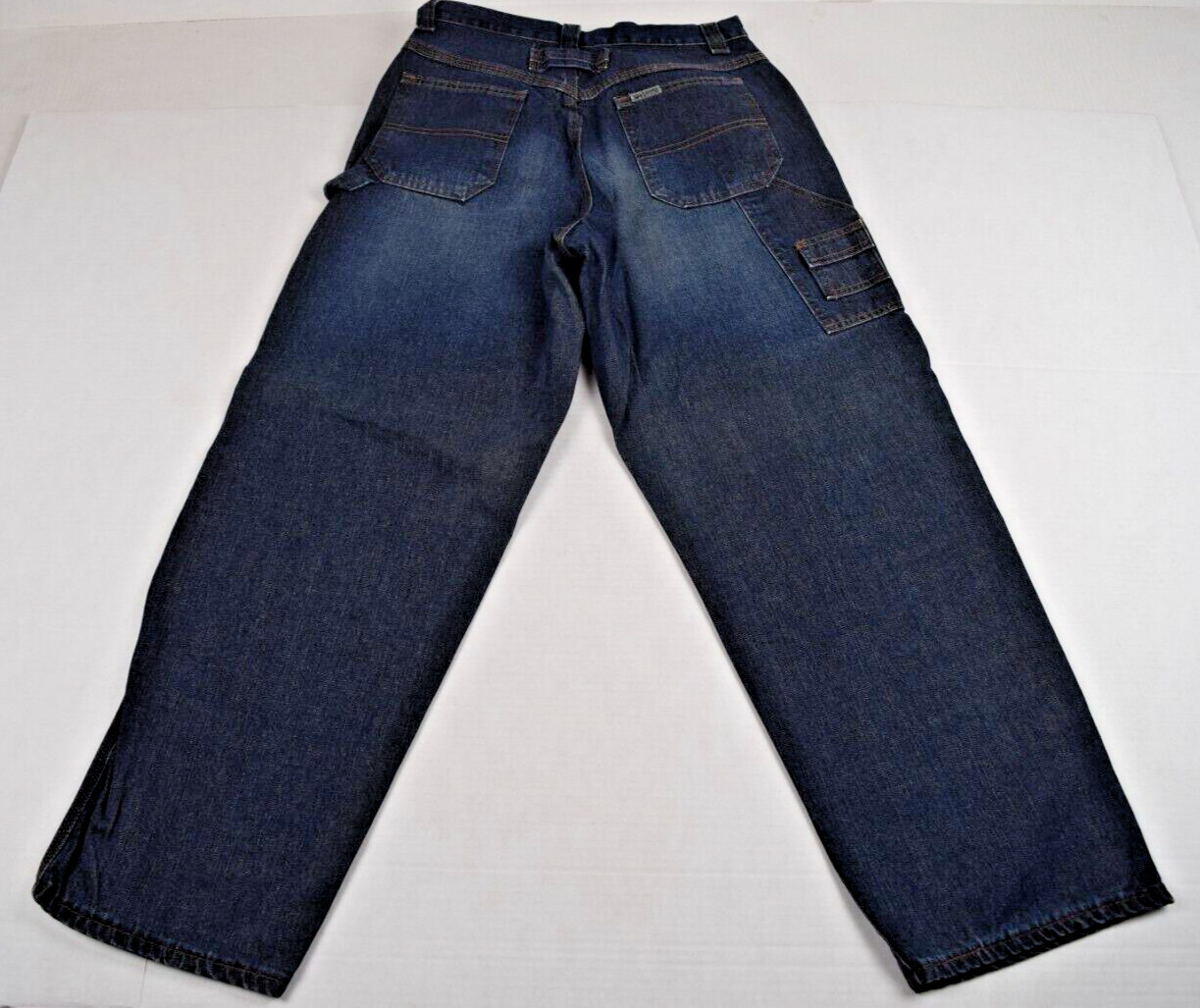 Vintage Jeans Lee Riveted W30 L28 90s Blue Painter Style Relaxed Fit Made USA