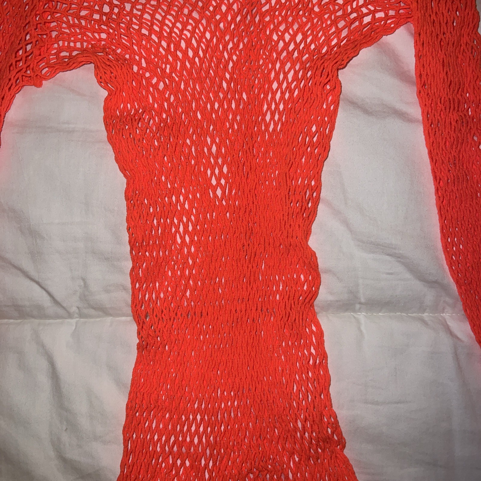 Cotton Fishnet Top dress Mesh Y2K Festival Rave Sheer rare Summer 70s club wear