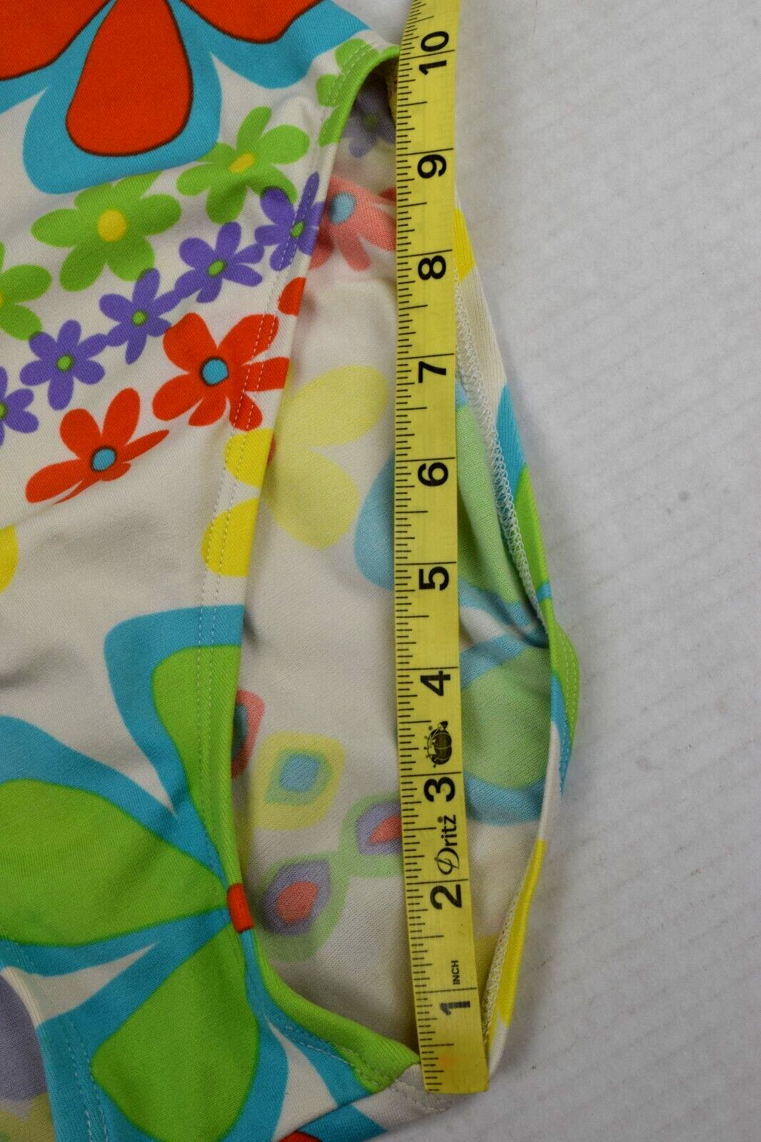 Vintage Swimsuit Flower Power Size S/M 70s Vibrant Colors Full Coverage awesome