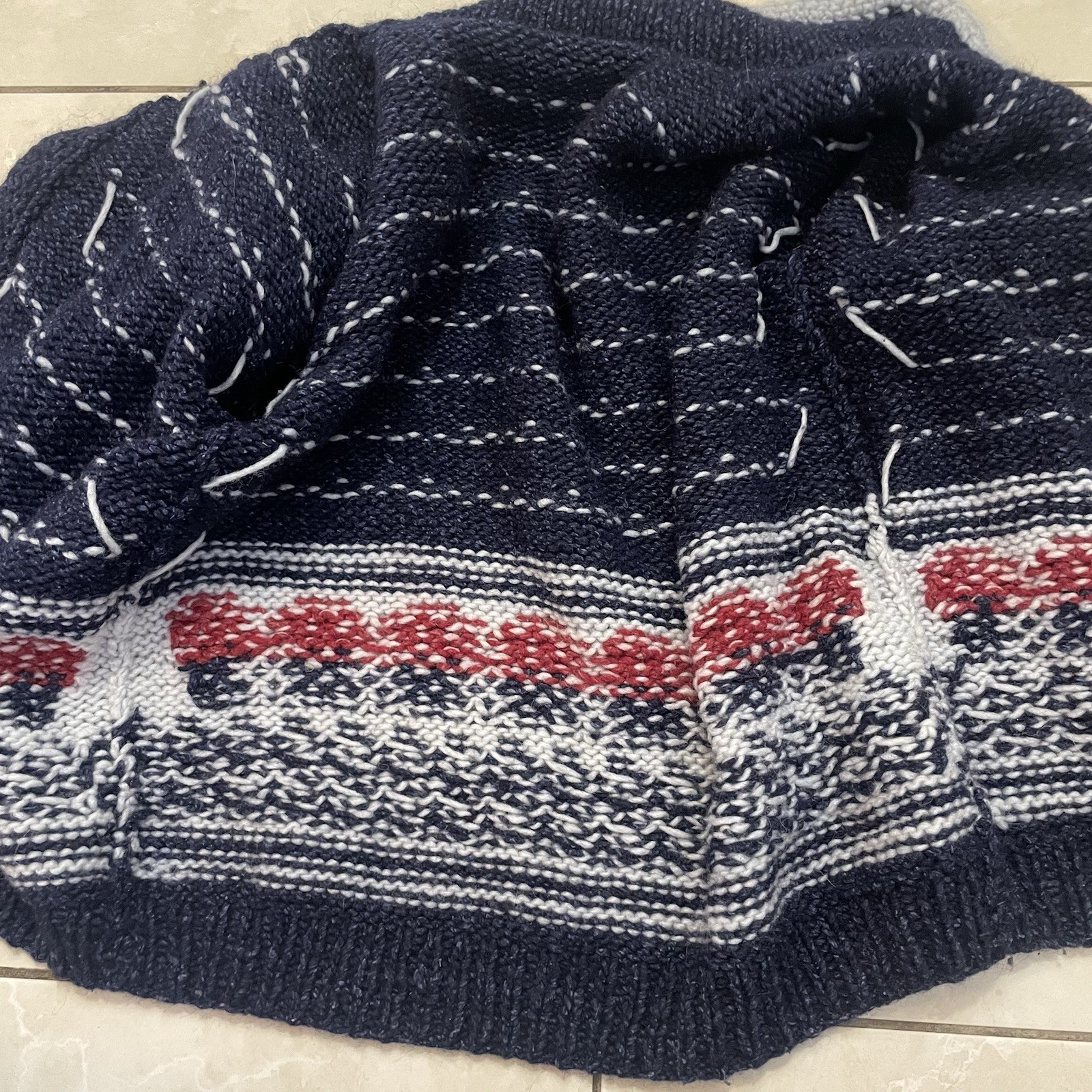 VTG Women’s Chunky Hand Knit Cardigan Sweater 1960s-1980s