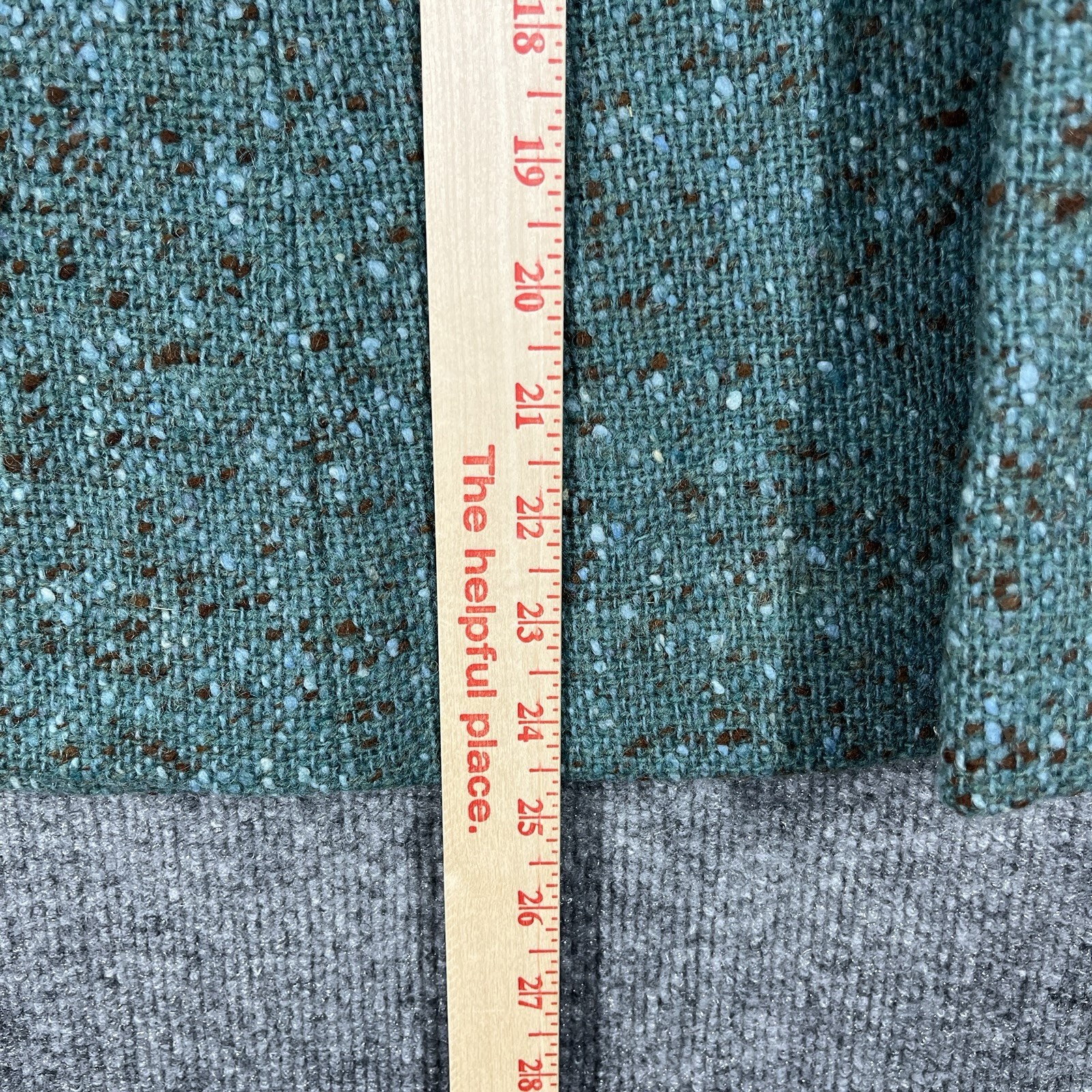 VINTAGE 60s Sloat Wool Blue Tweed Skirt Flat Cottagecore Secretary Work NY Small