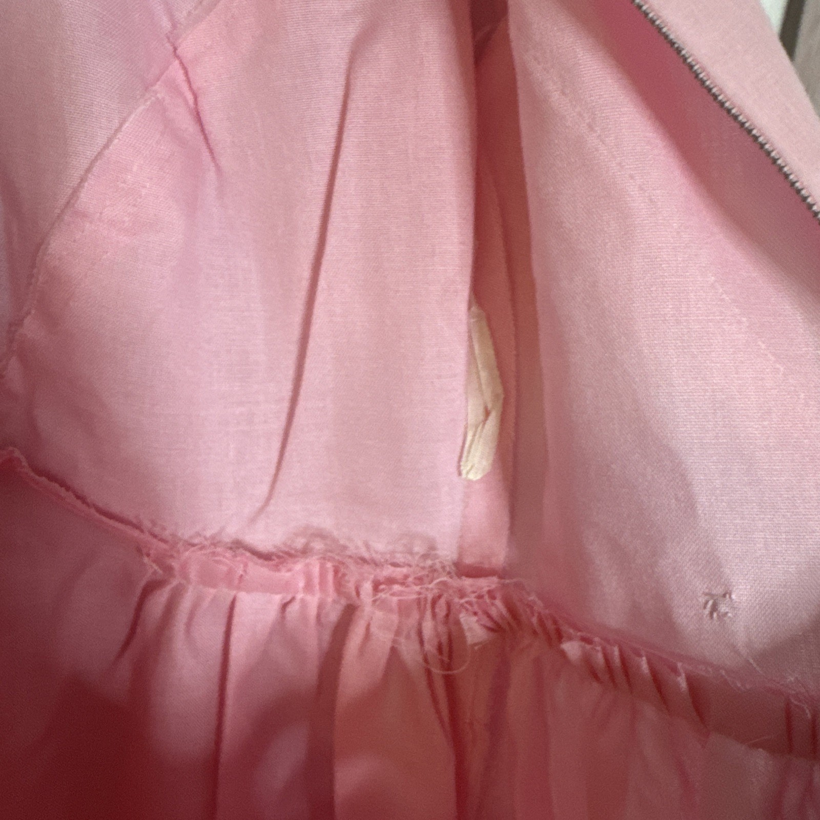 VTG Prairie Dress Maxi Lace ILGWA Bubblegum Pink Formal Prom Wedding 26”W