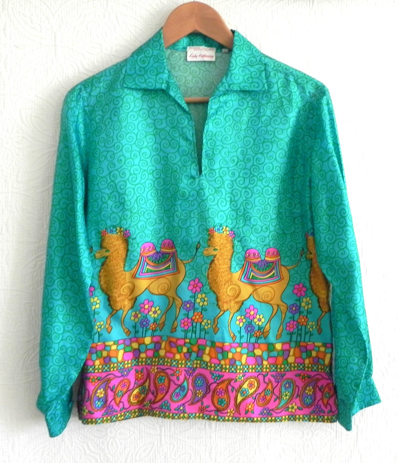 Lady Hathaway RARE Top Pullover Slik Long Sleeve Podt/Long Sleeve Size 14(US8)