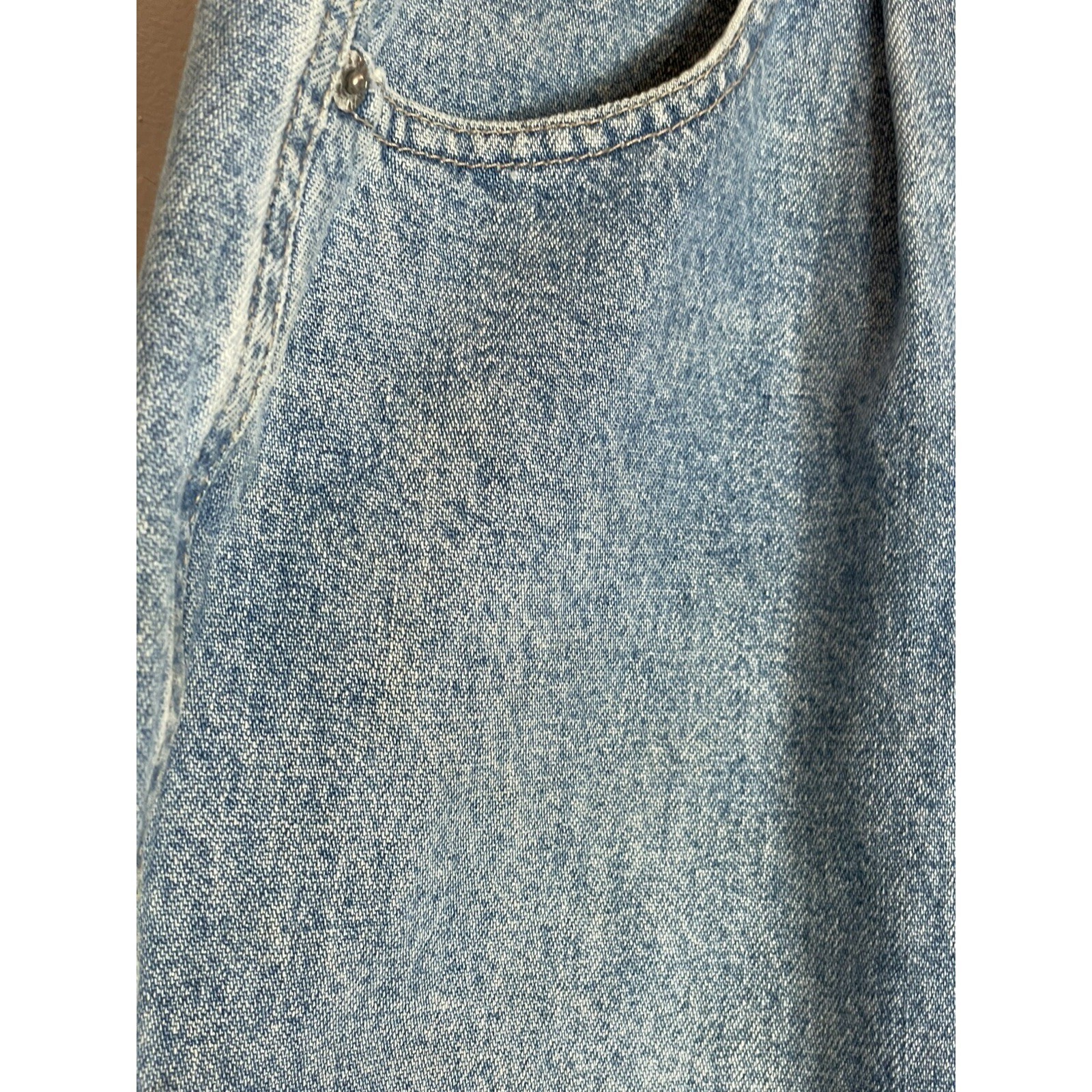 VTG 80s BRITTANIA Jeans Denim Petite SZ 5 High Waist Baggy Tapered ( See Flaws
