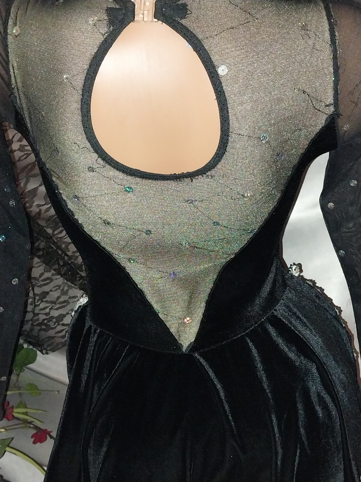 VTG 80S SILKY LEOTARD TUX BOW TIE PENGUIN TAIL BODYSUIT COSTUME DANCE PARTY S
