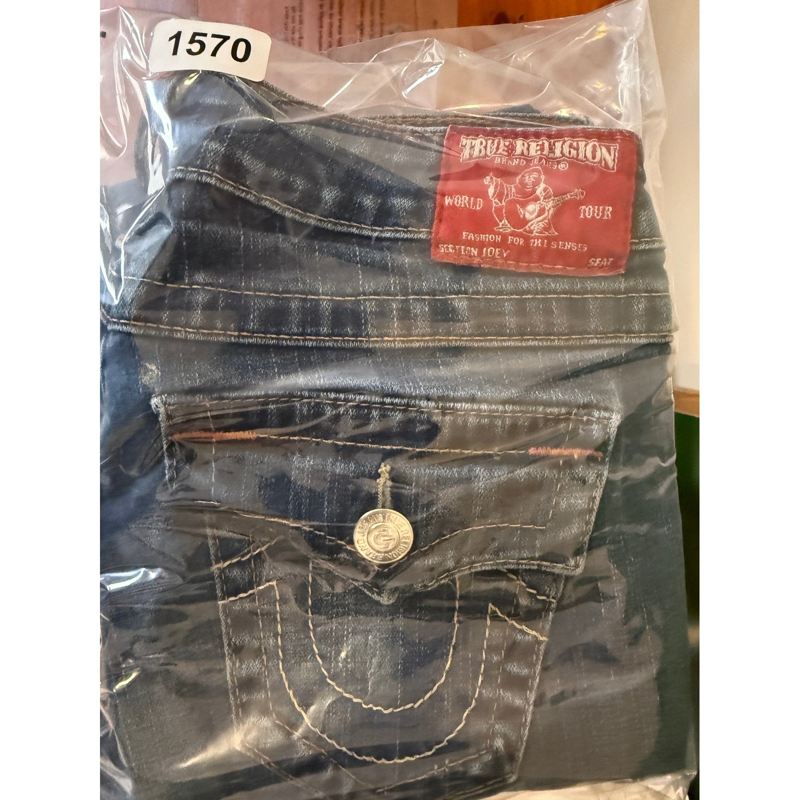 VINTAGE Y2K TRUE RELIGION JOEY Twisted Seam Distressed Jeans Women’s Sz 27 #1570