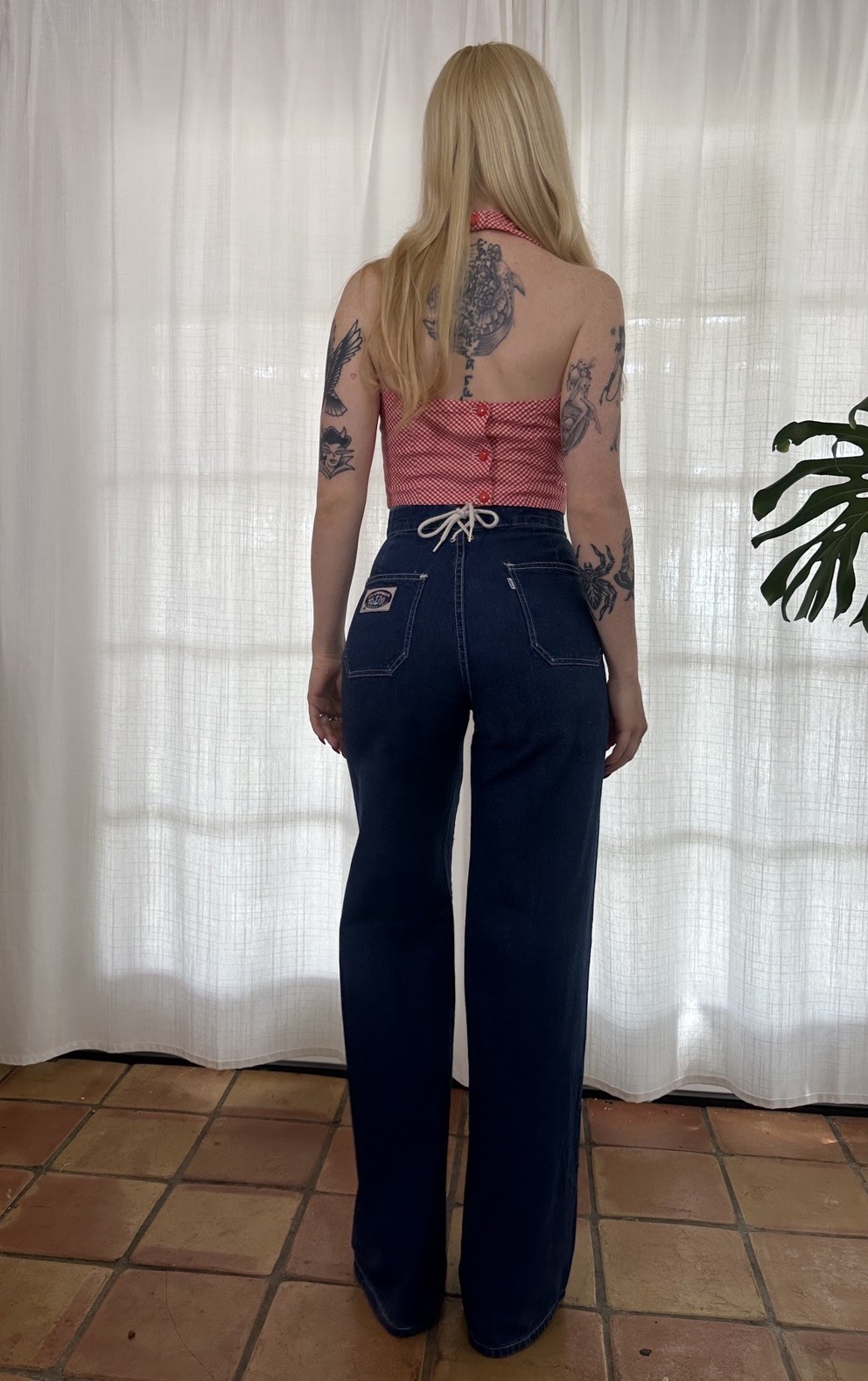 1970s Levi’s Nautical Lace up Sailor Style Bell Bottoms Vintage 70s does 40s
