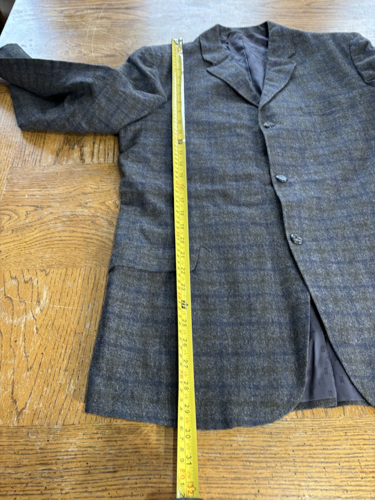 Sears Fraternity Prep Vintage Blazer Sport Coat Gray Plaid 40