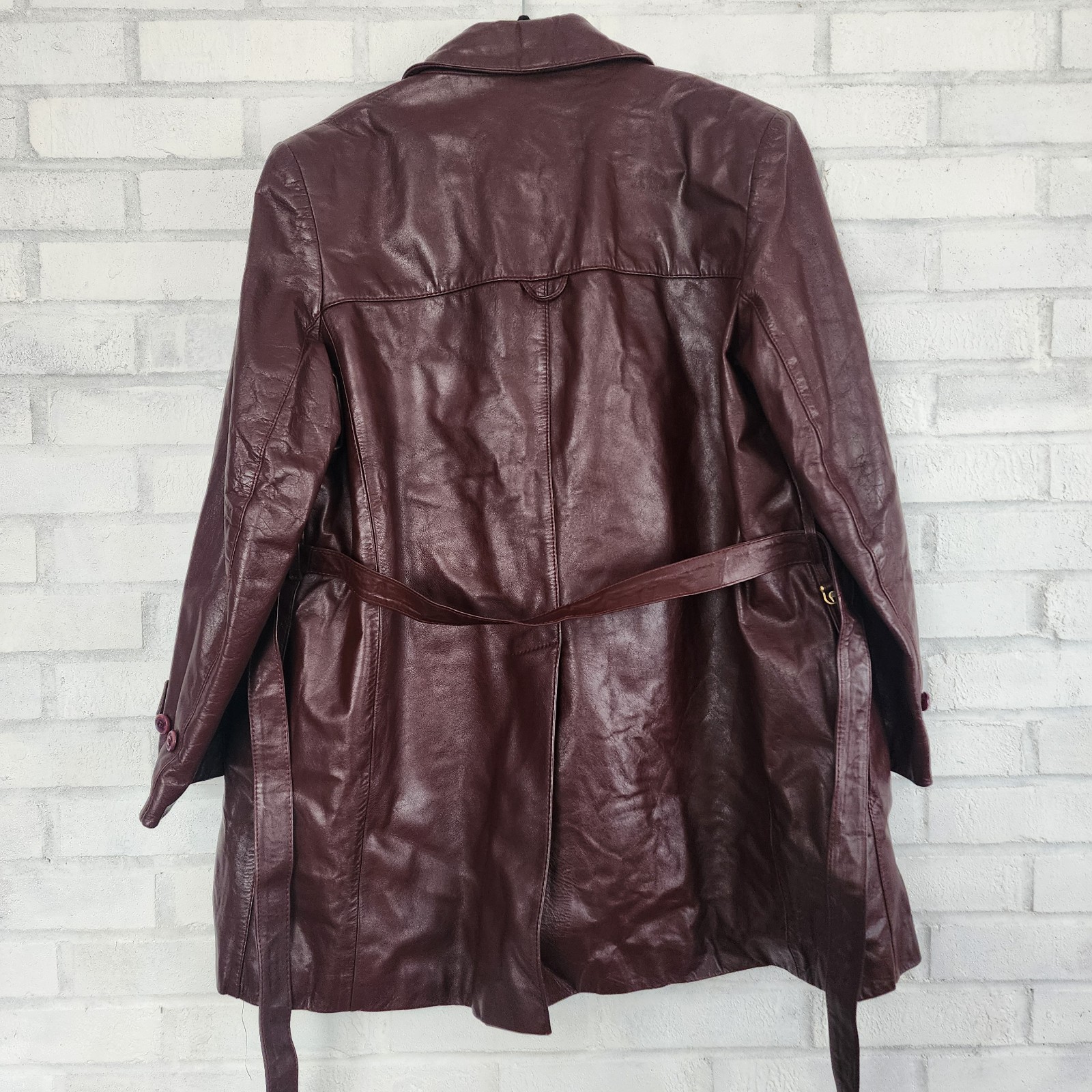 Rare 70/80s Vintage Etienne Aigner Leather Jacket Oxblood Classic Brass Hardware
