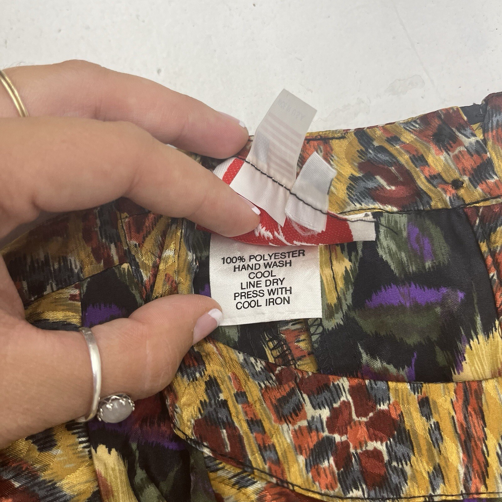 Vintage 80s Susan Freis Multicolor Pleated Dress Abstract Floral USA Womens S