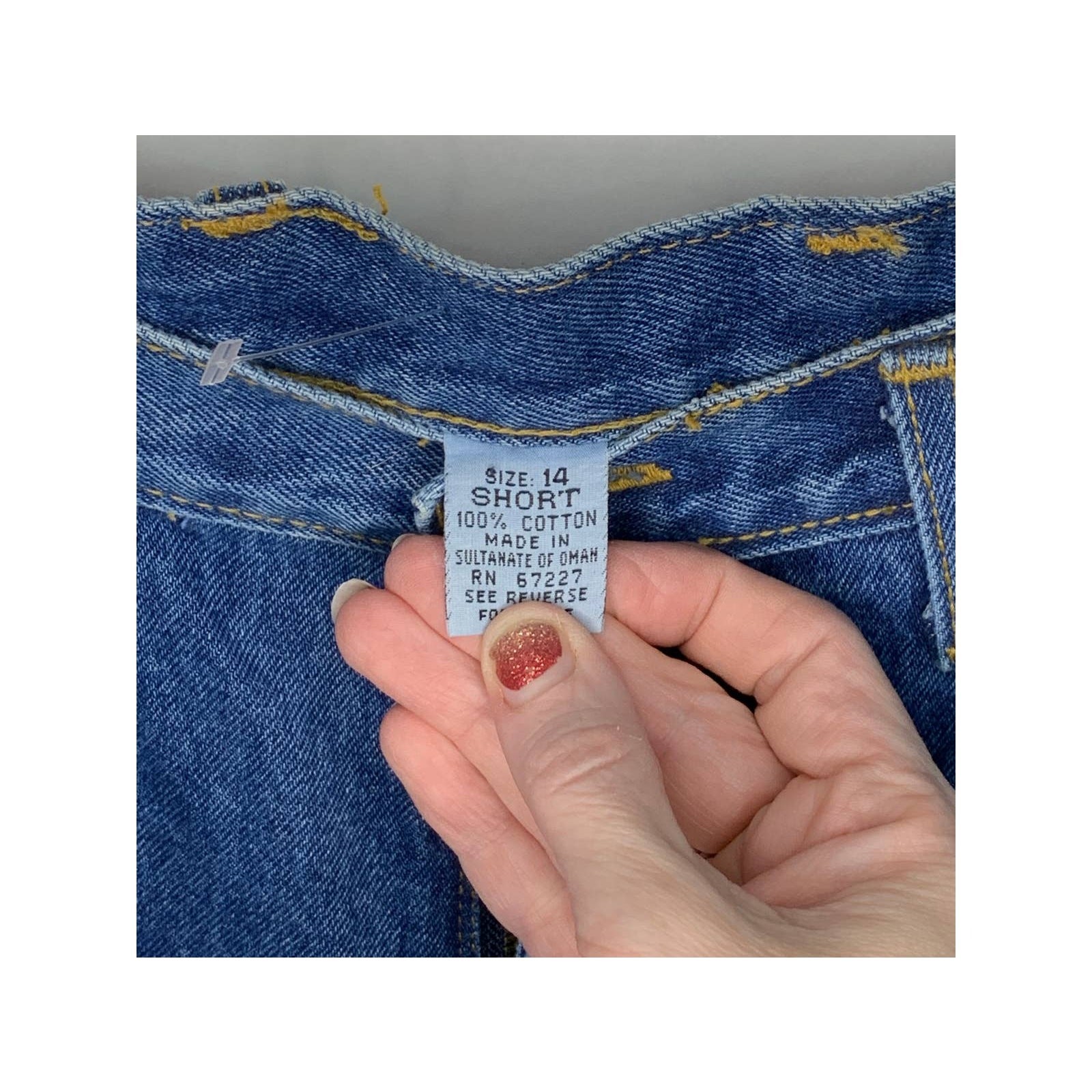 Open trails vintage Deadstock high waist stonewash mom jean 14 short relaxed fit