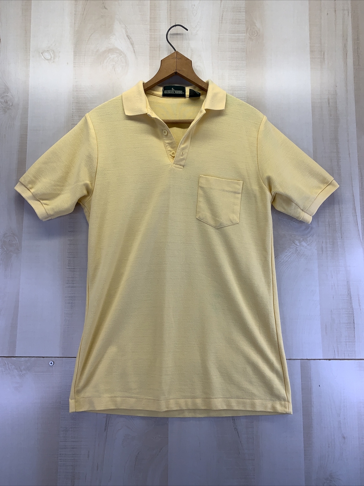 Vtg Single Stitch Yellow Womens Size S Polo by Boundary Waters-6752