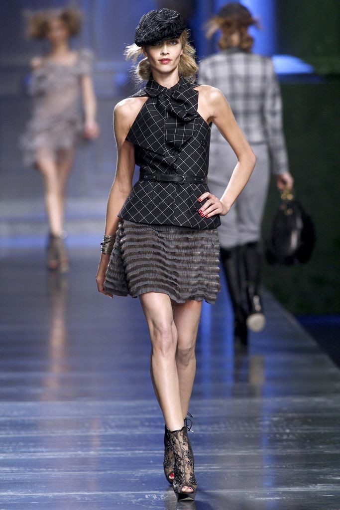 NWOT Vintage CHRISTIAN DIOR 2010 By John Galliano Set Checker Skirt 10 Vest 12
