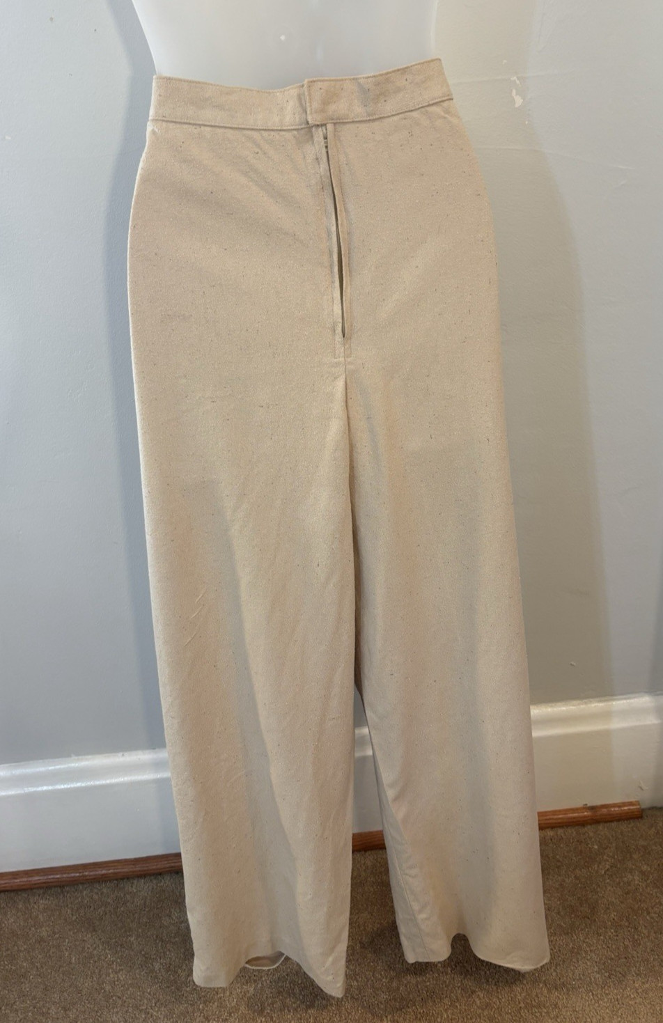 Roomy 70’s Vintage Pant Suit by Thimble Weeds nubby cotton vacation wear size M