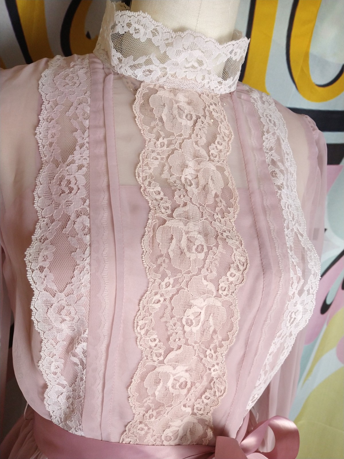 Vintage Laurie Deb of San Francisco Party Dress Cottage Core Girly Size S