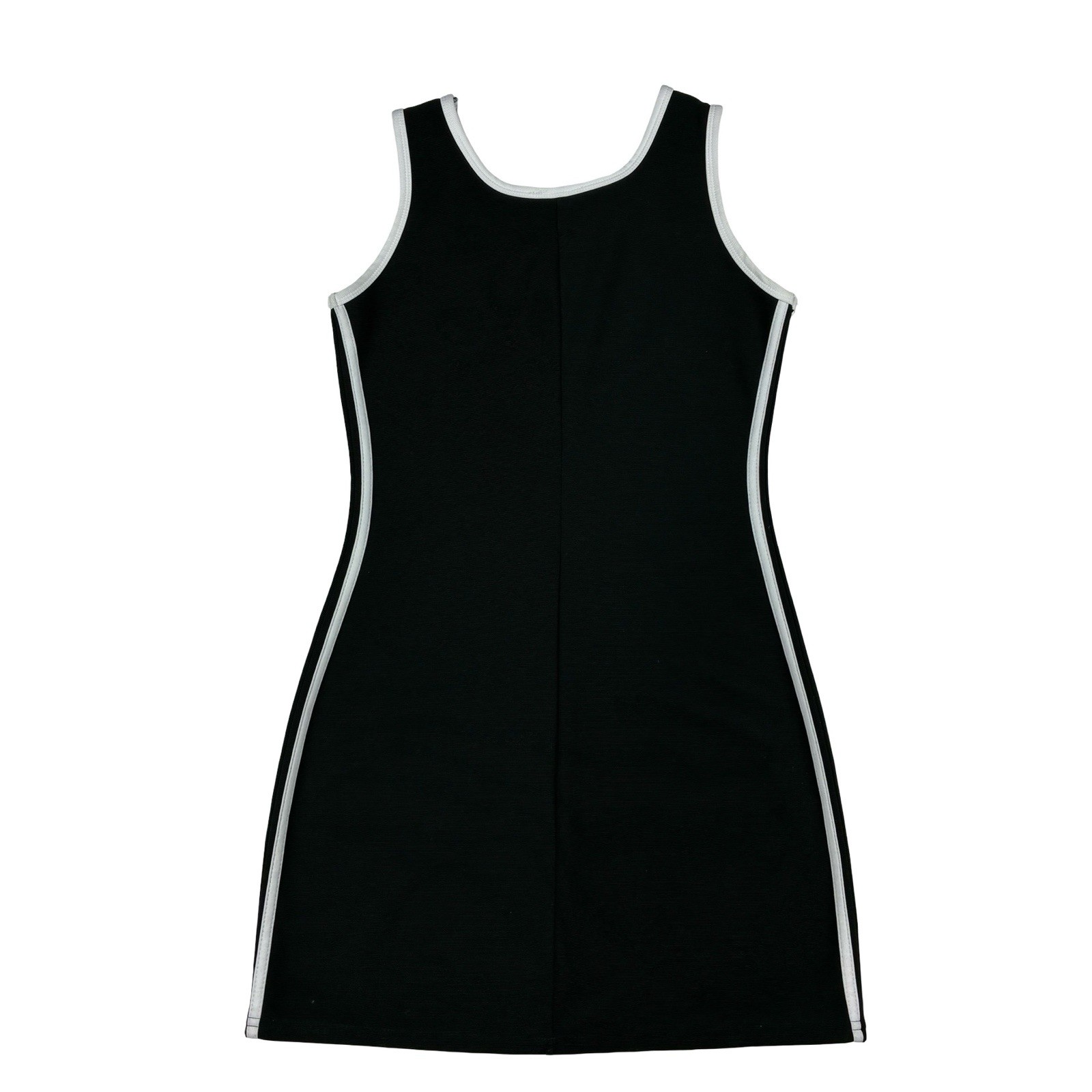 Joule Women’s Vintage 90’s Black Stretch Striped Side Dress Sporty Grunge L
