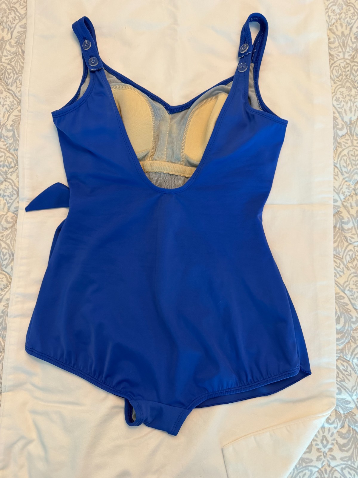 Vintage Roxanne Classics One Piece Swimsuit Bra Sized 10 / 34C Blue