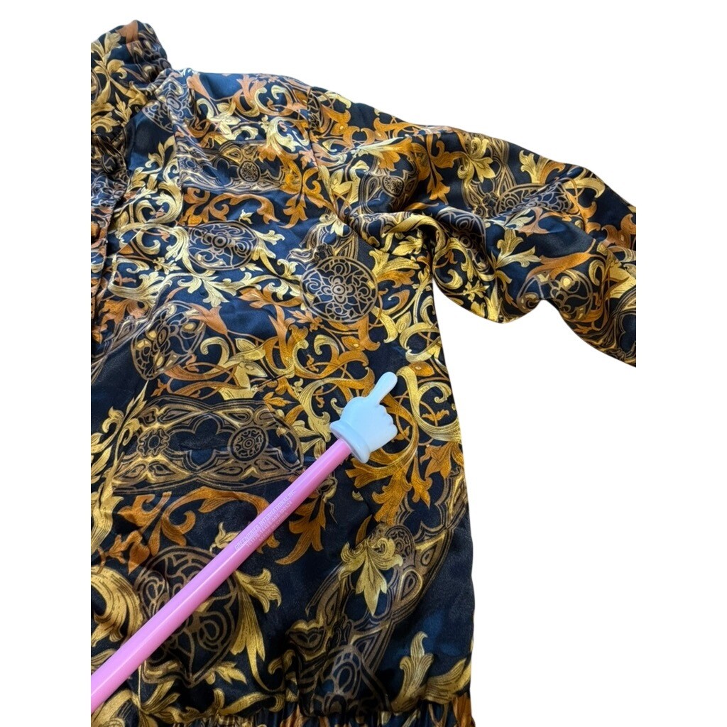TanJay Baroque Gold Black 3 Pc Jacket SZ L, Shirt SZ 14, and Skirt Set SZ 16