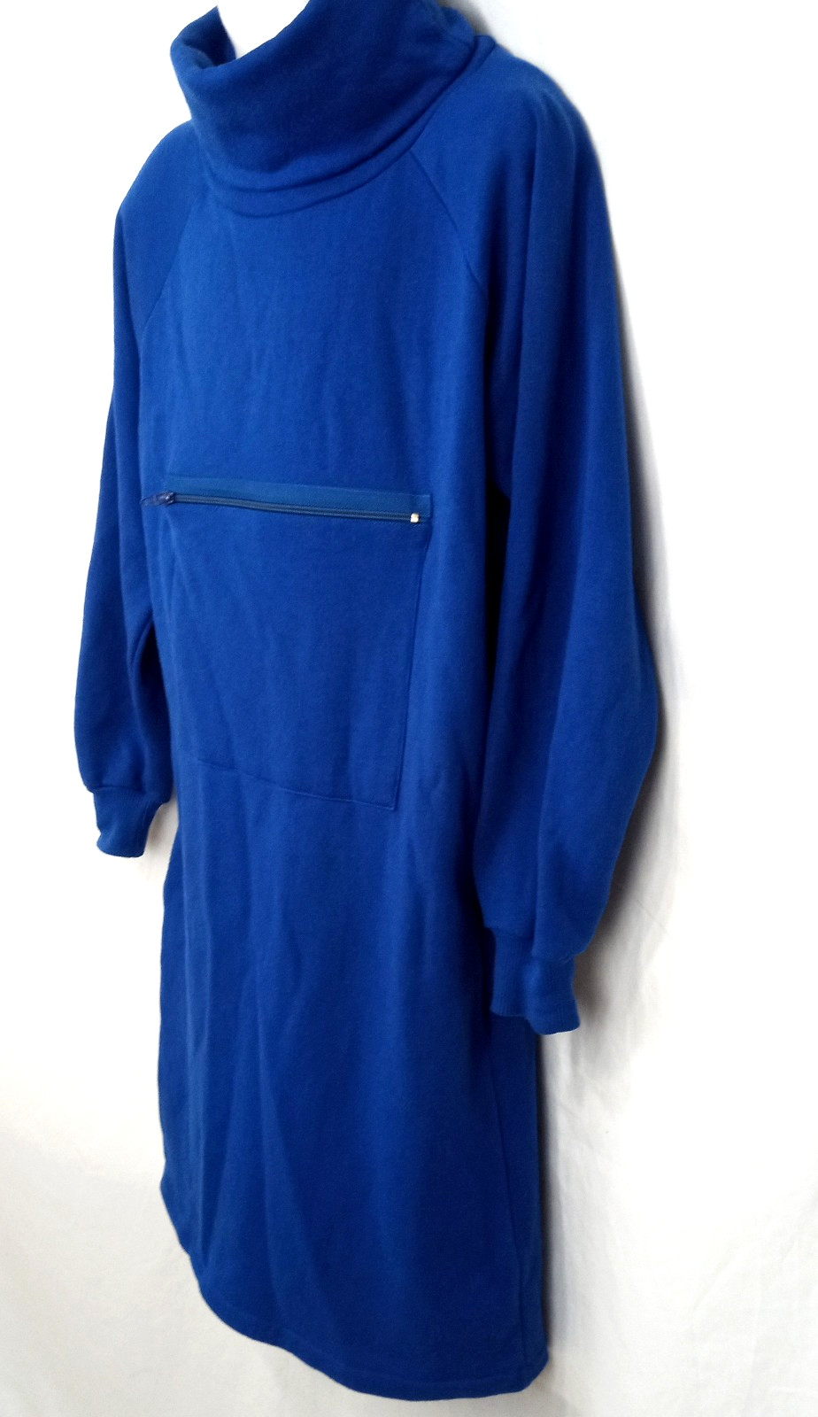 Vintage Pull Over Country Preppy Women’s Royal Blue Utility Dress Turtle Neck