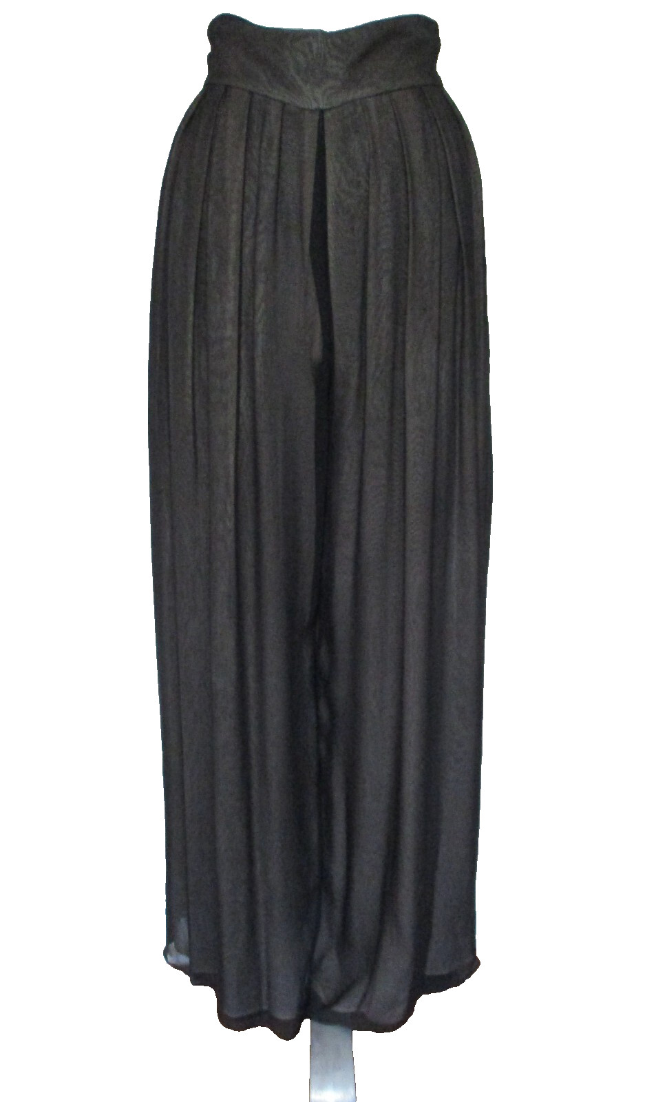 Vintage Carmen Marc Valvo Wide Leg Silk Palazzo Pant Set Lace Top 6 Women