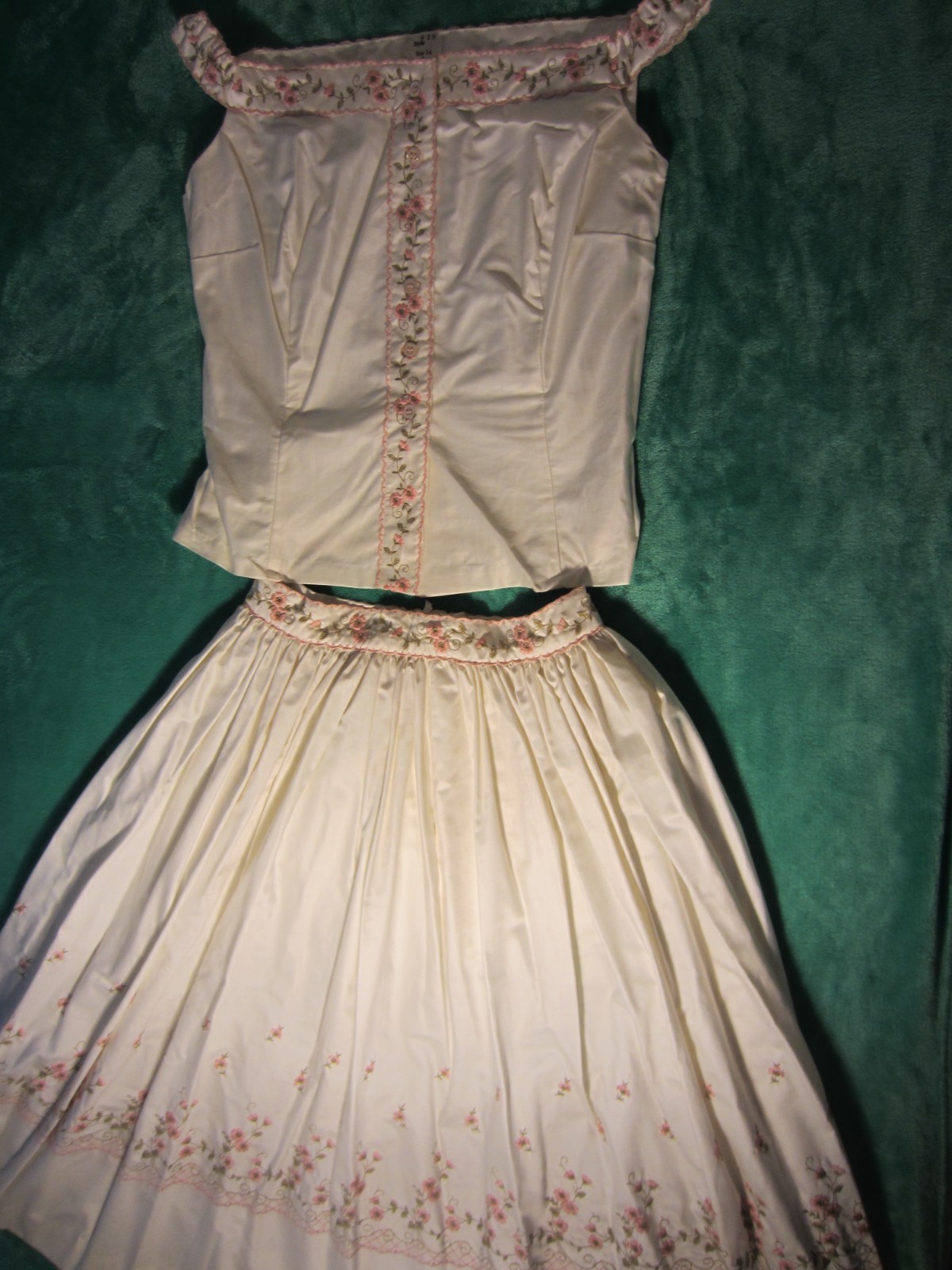 VTG~Sleeveless Top/Button Down Front w/ Flowing Swing Skirt~Small~CABANA Sportsw