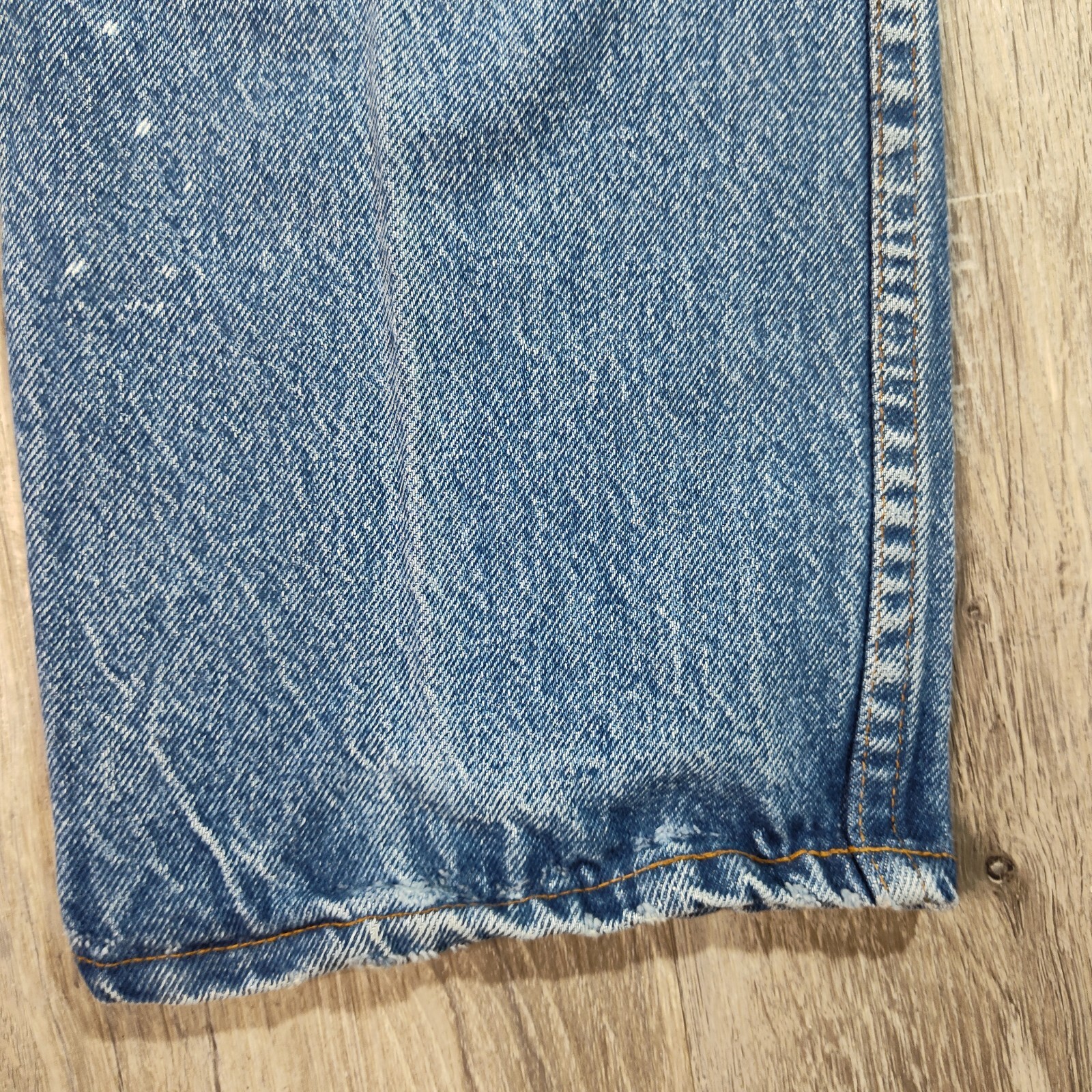 Vintage 70s Tour De France Blue Jeans 27×32 Embroidered Zip Straight USA Denim